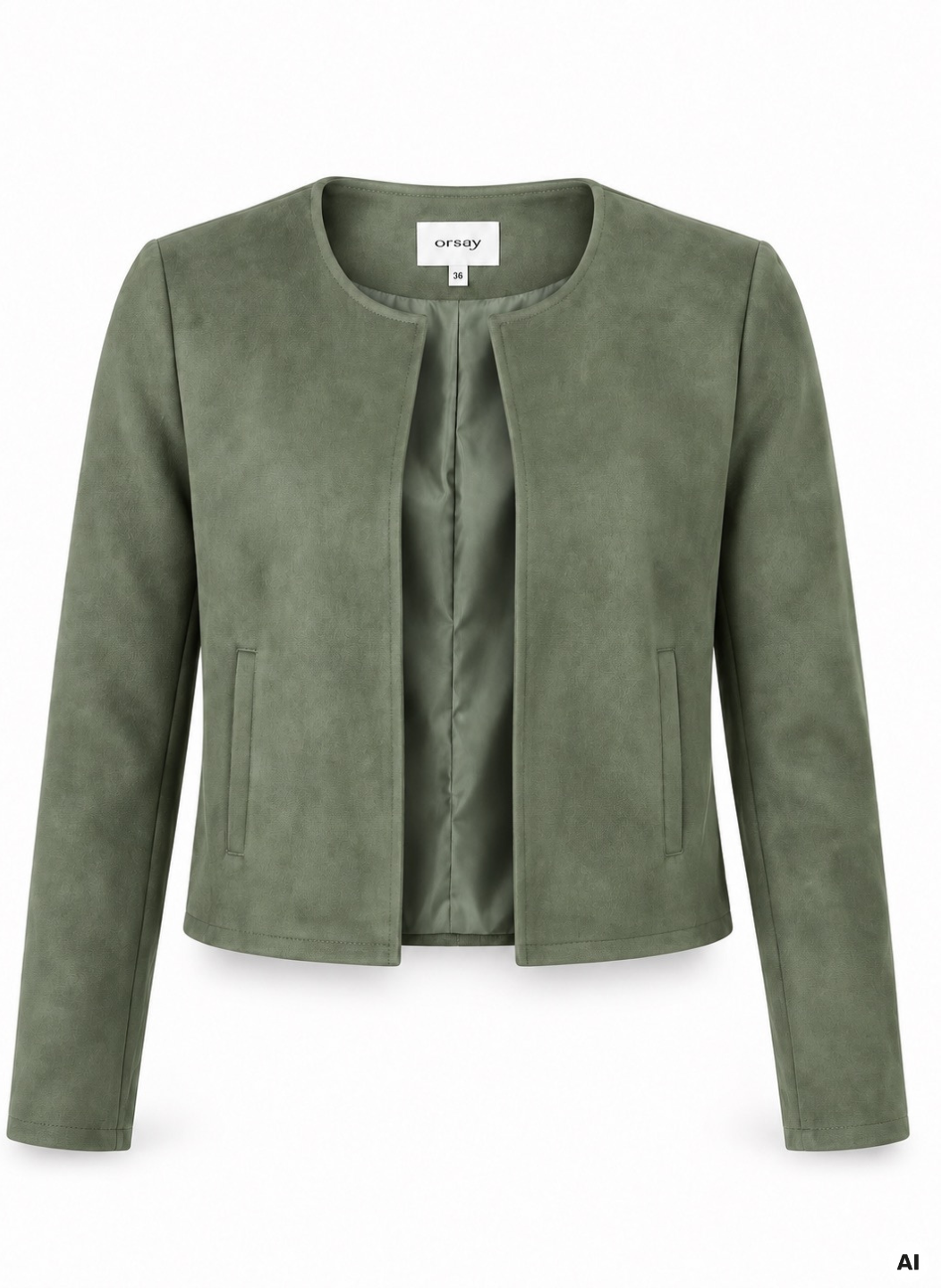 Khakifarbenes Damen-Bolero mit langen Ärmeln ORSAY - 006