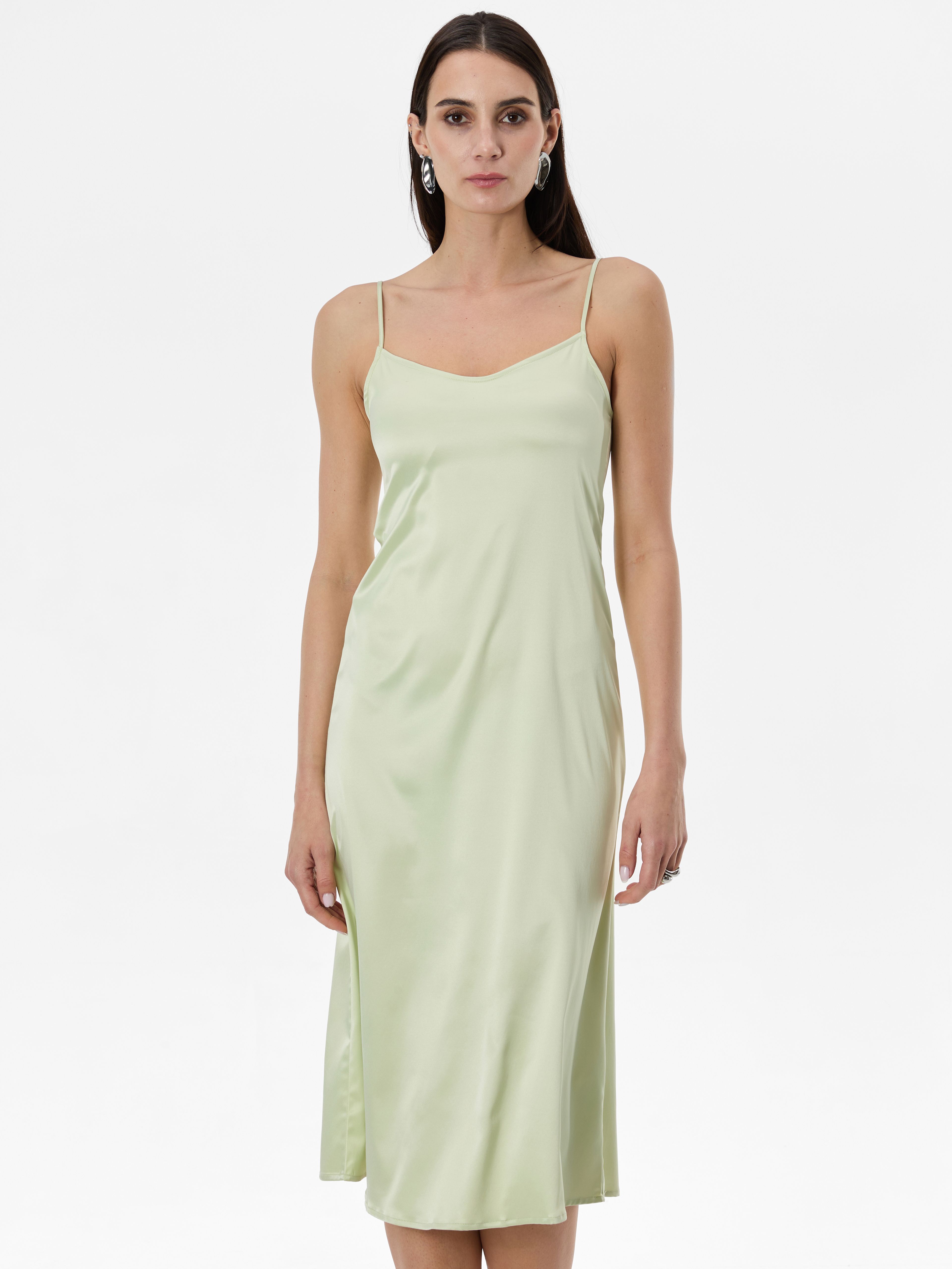 Světle zelené dámské šaty na ramínka ORSAY