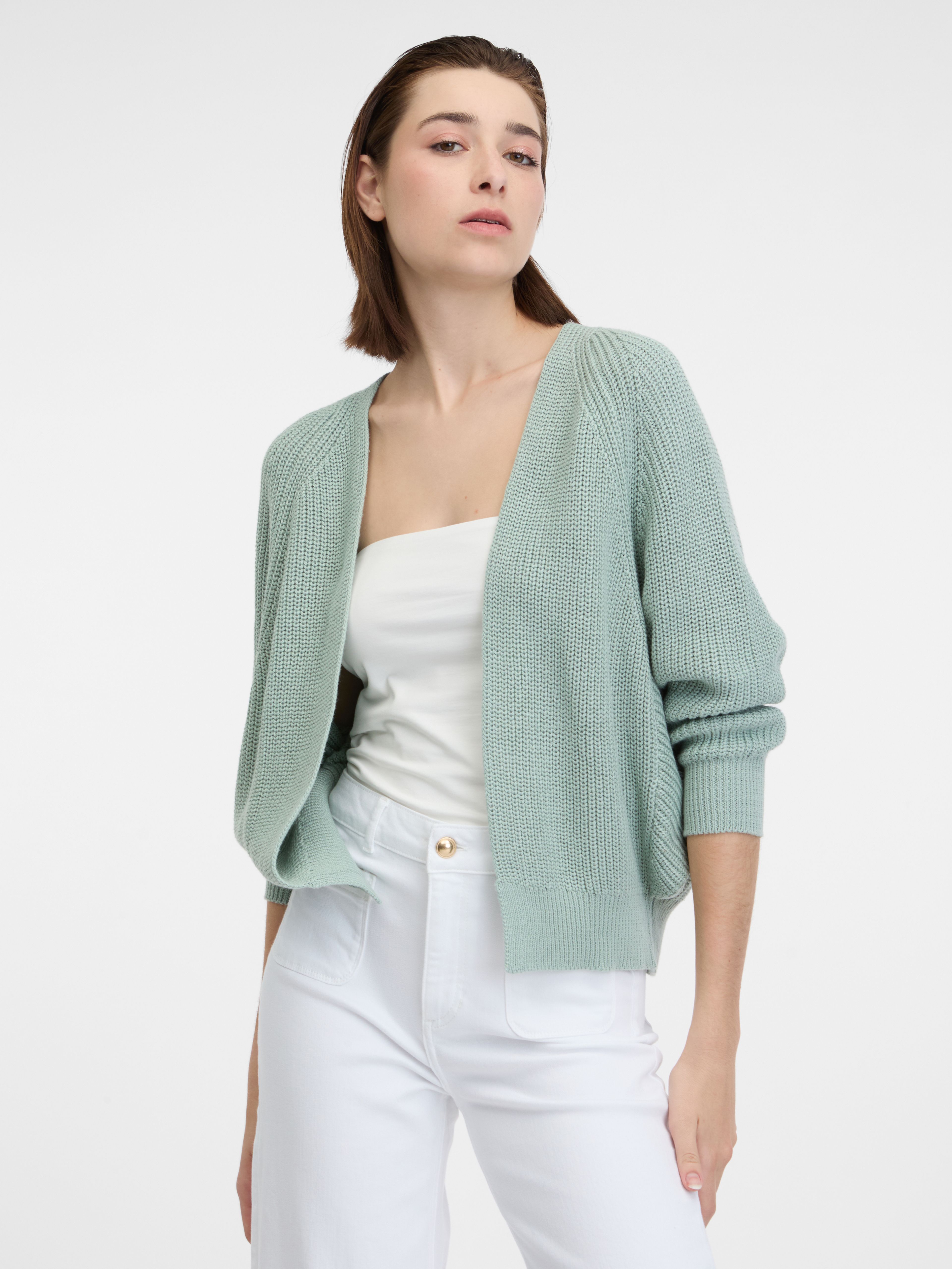 Cardigan de damă verde deschis ORSAY