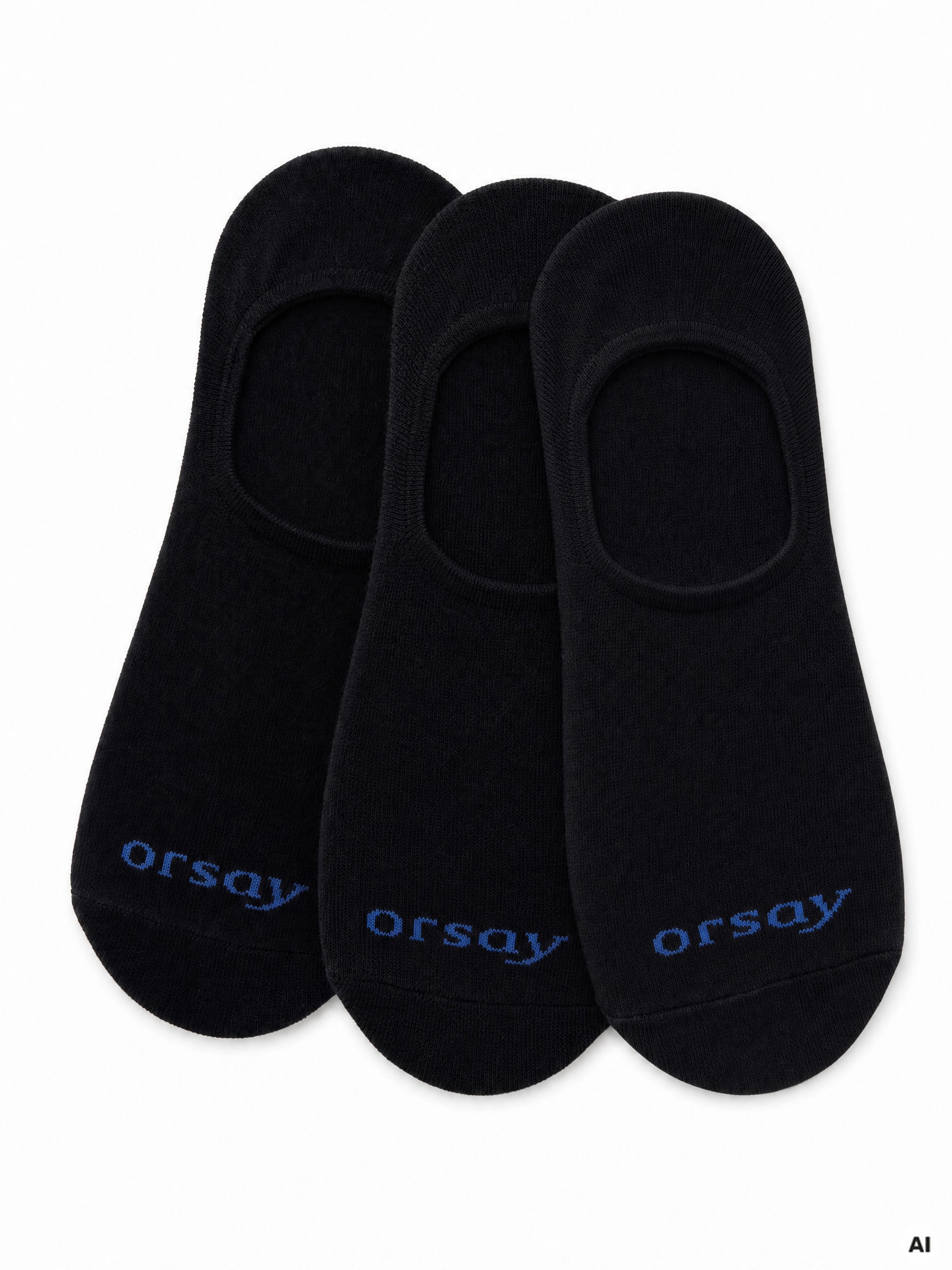 Schwarze Damen-Füßlinge 3er-Pack ORSAY - 002