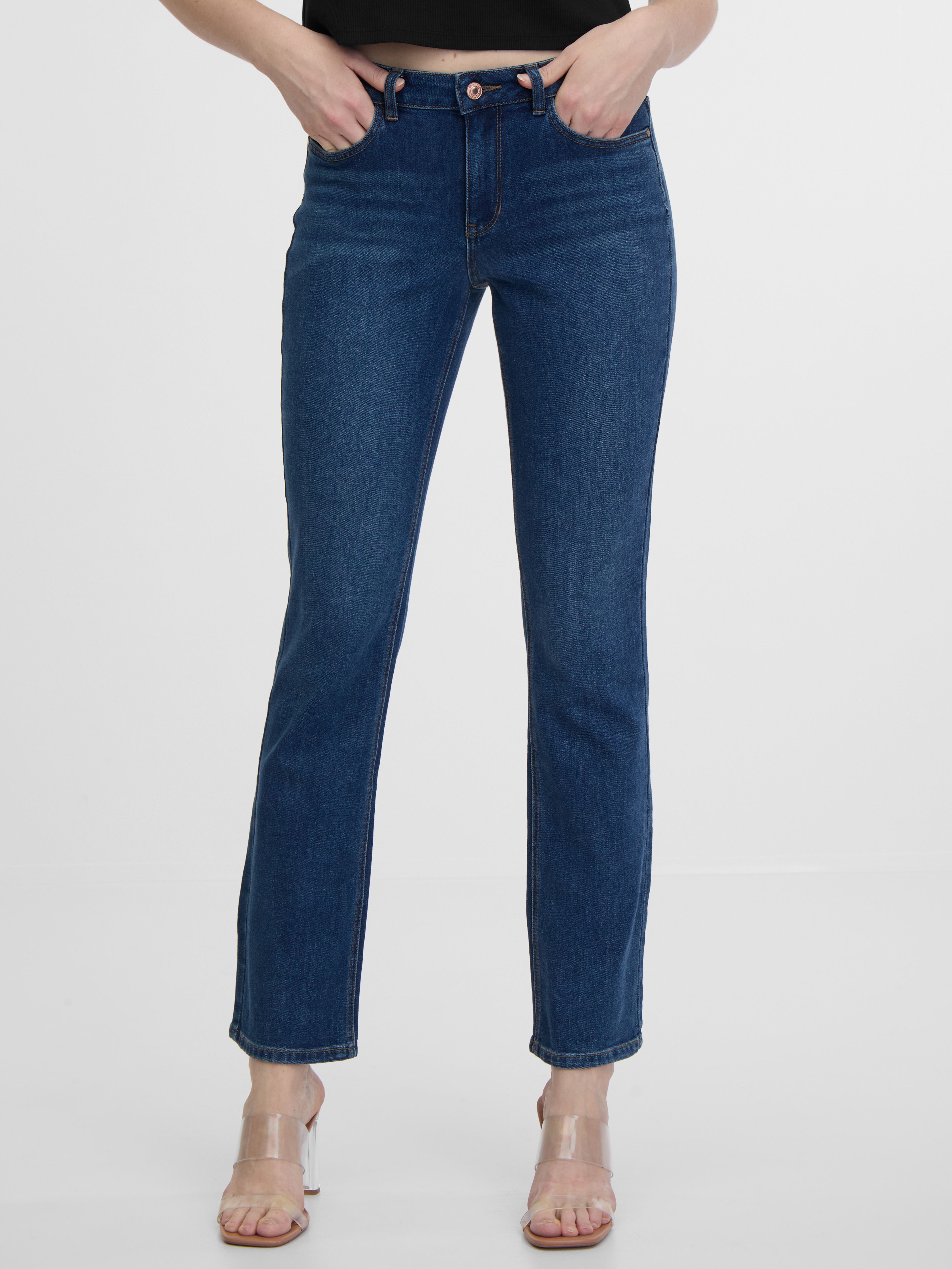 Blaue Damenjeans straight mid waist ORSAY