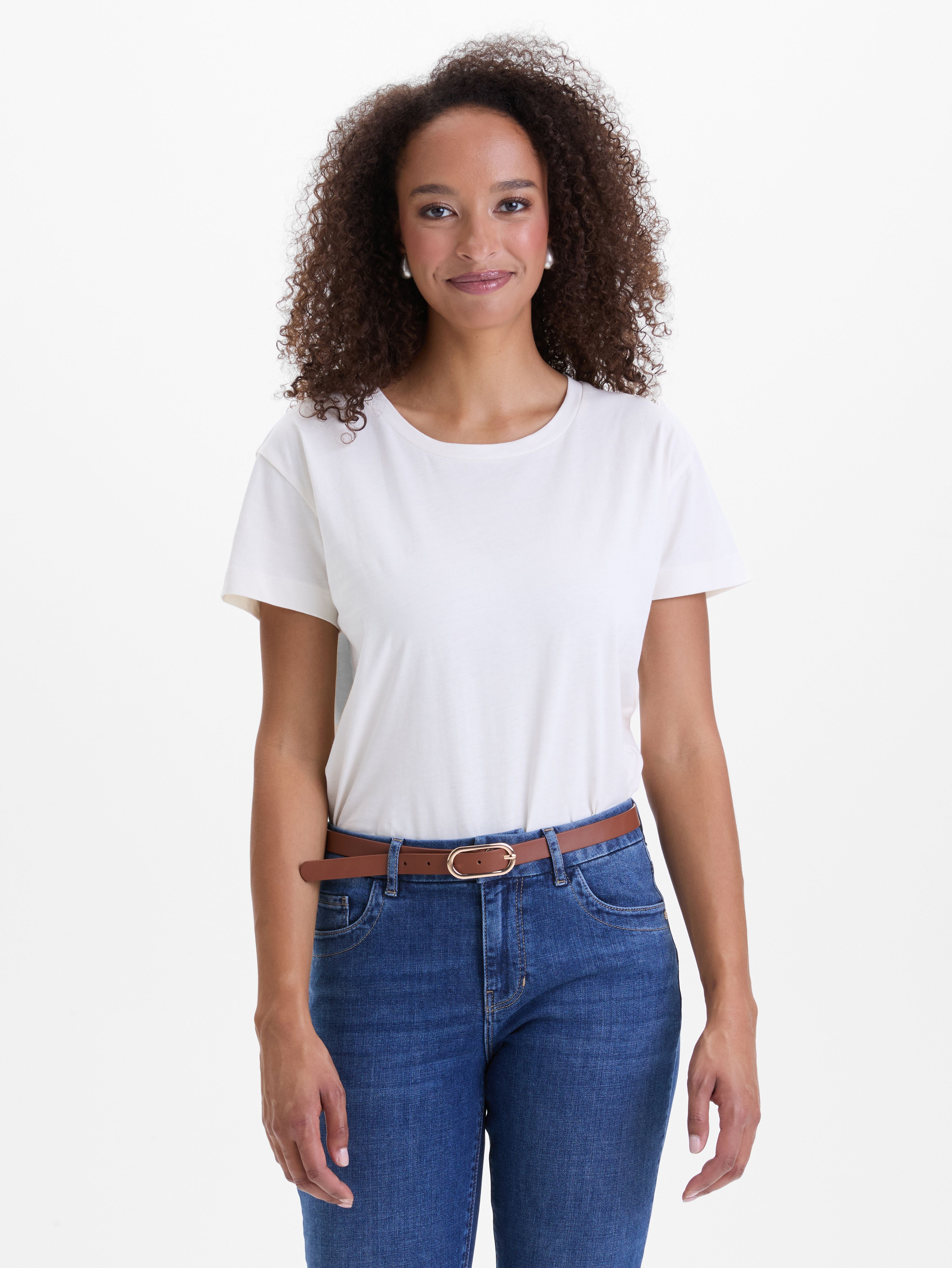Cremefarbenes Damen-T-Shirt ORSAY