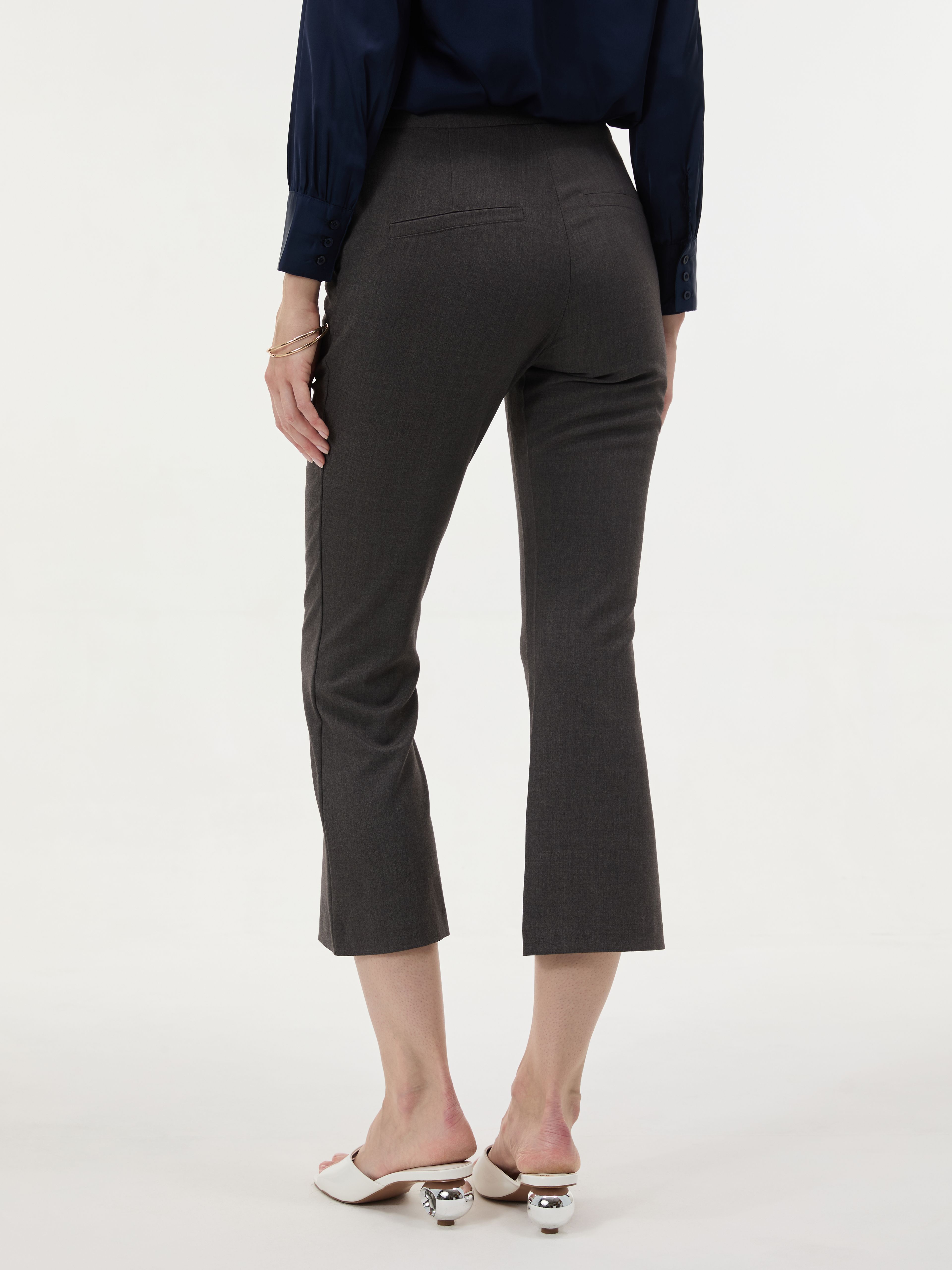 ORSAY Szürke női bootcut nadrág magas derékkal - 003