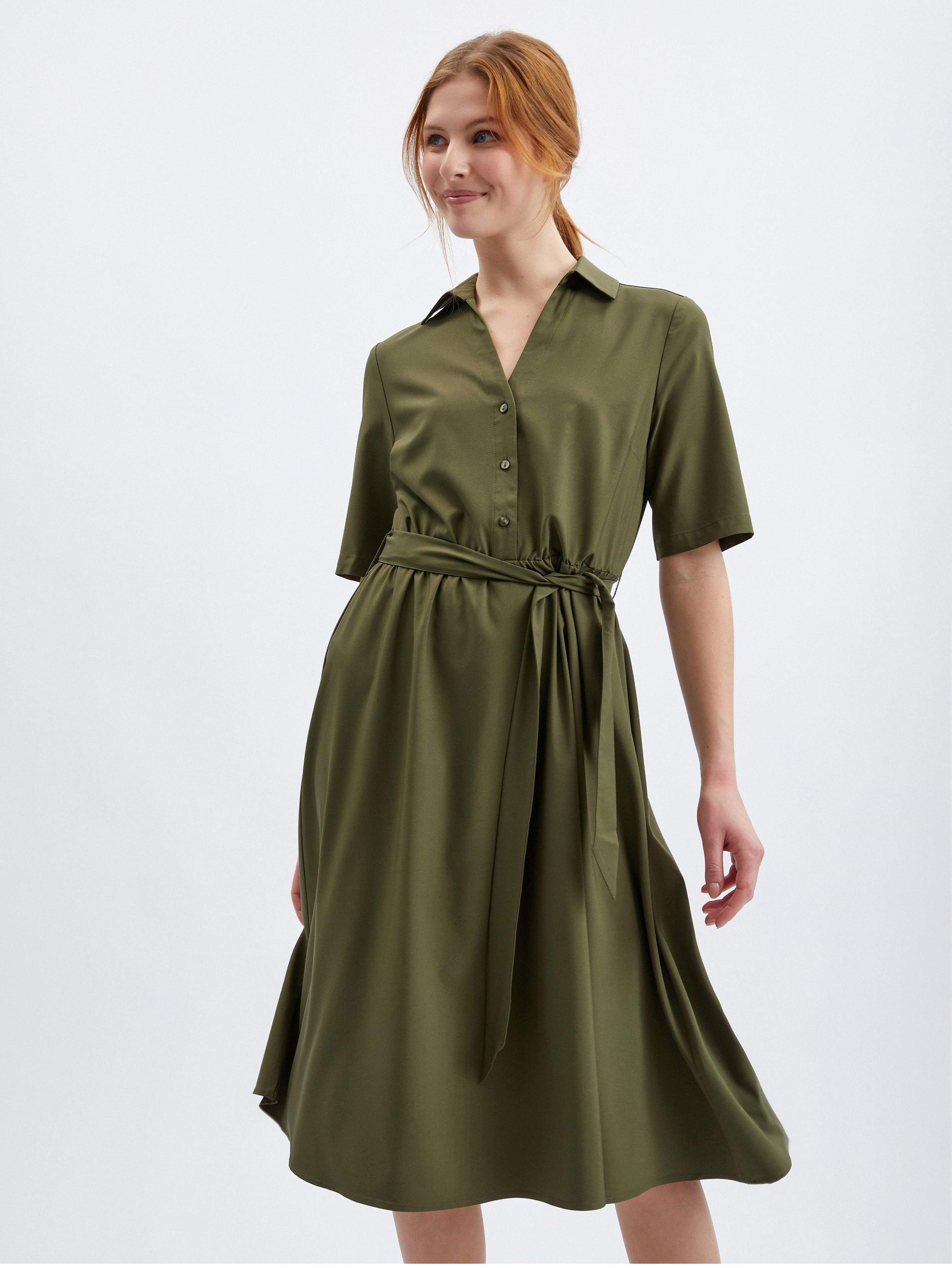 Khaki sukienka ORSAY