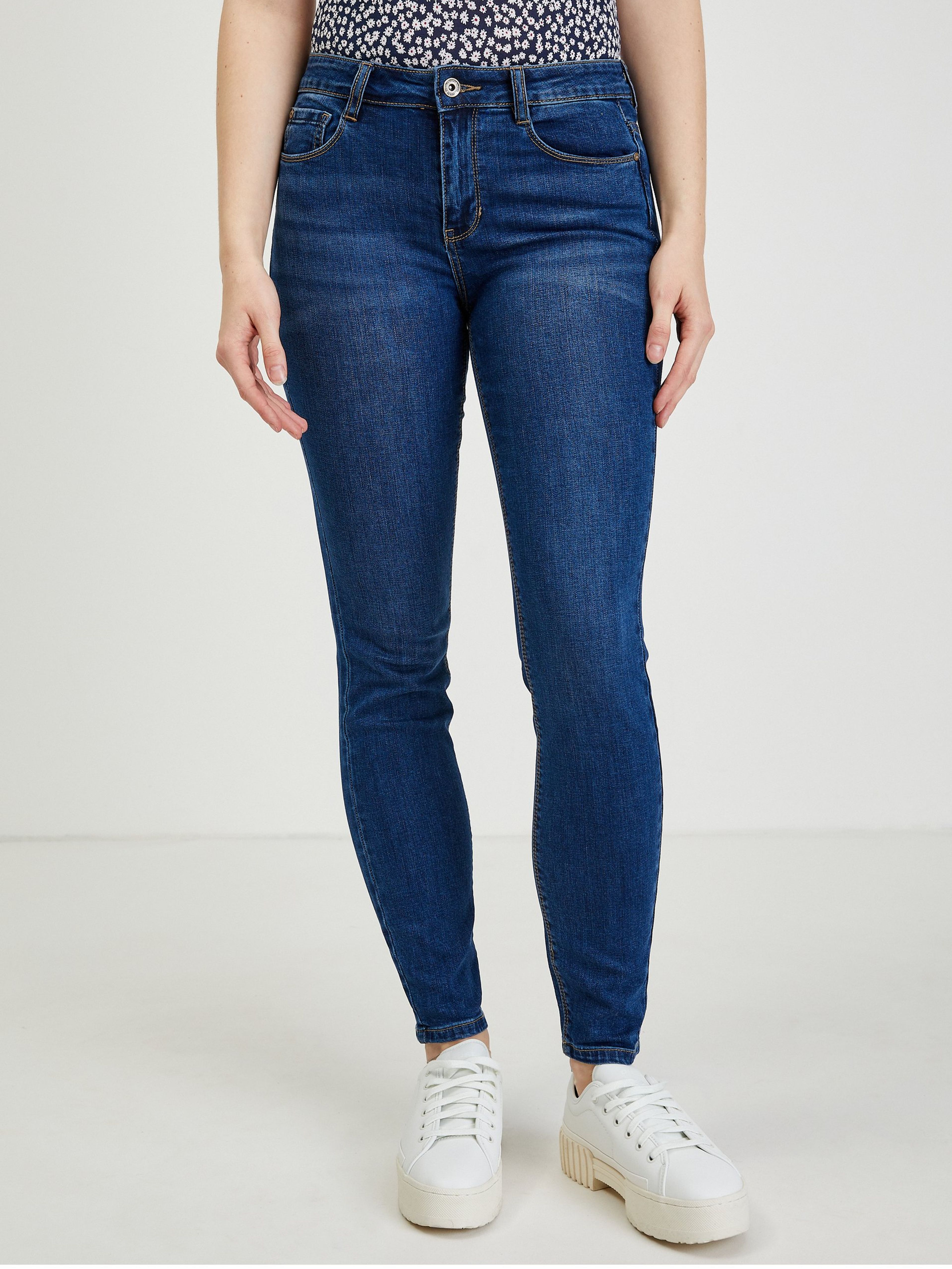 Dunkelblaue Damen Slim Fit Jeans ORSAY