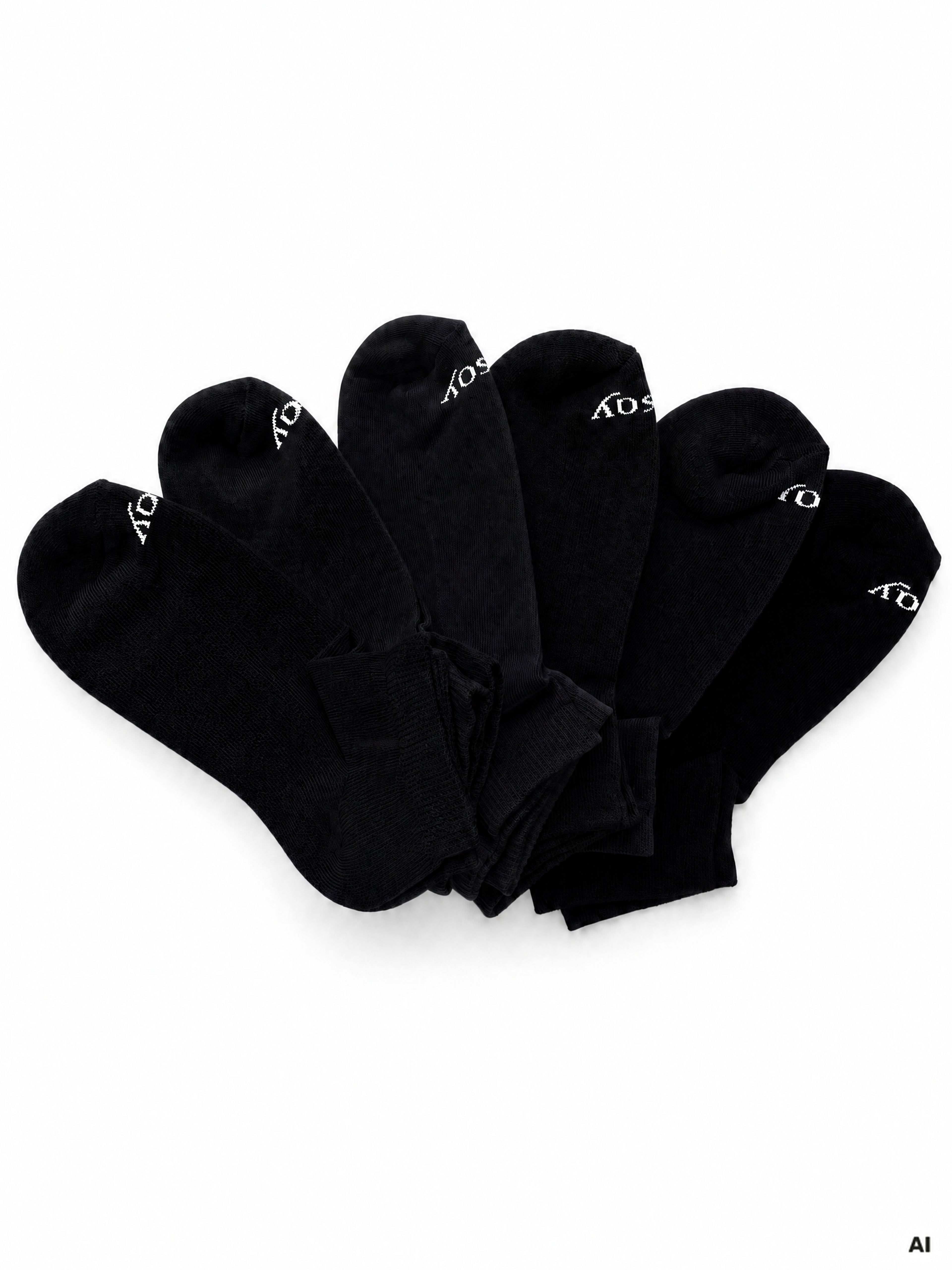 Schwarze Damen-Knöchelsocken 6er-Pack ORSAY - 002