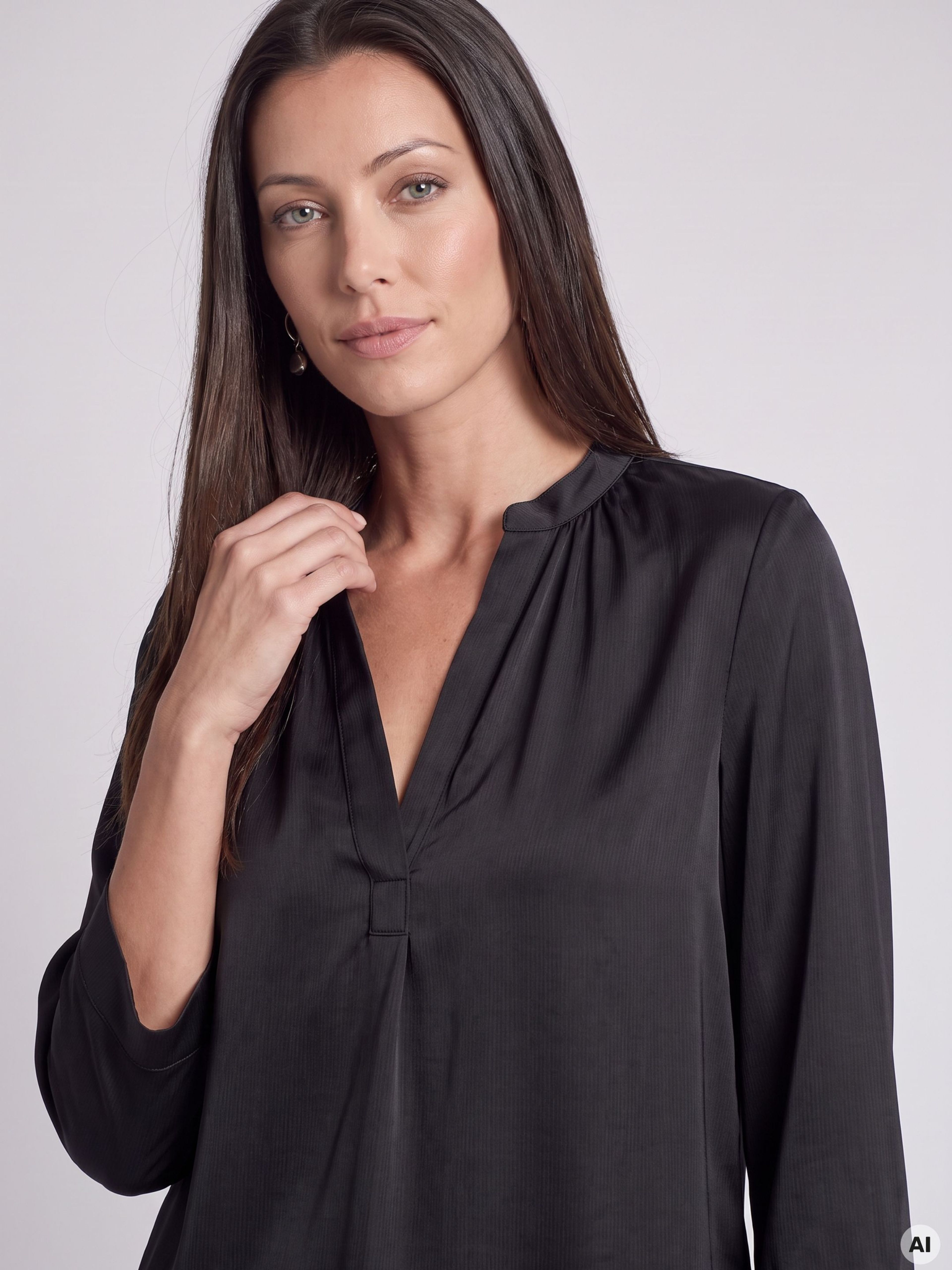 Schwarze Damen-Bluse mit 3/4-Ärmeln ORSAY - 004