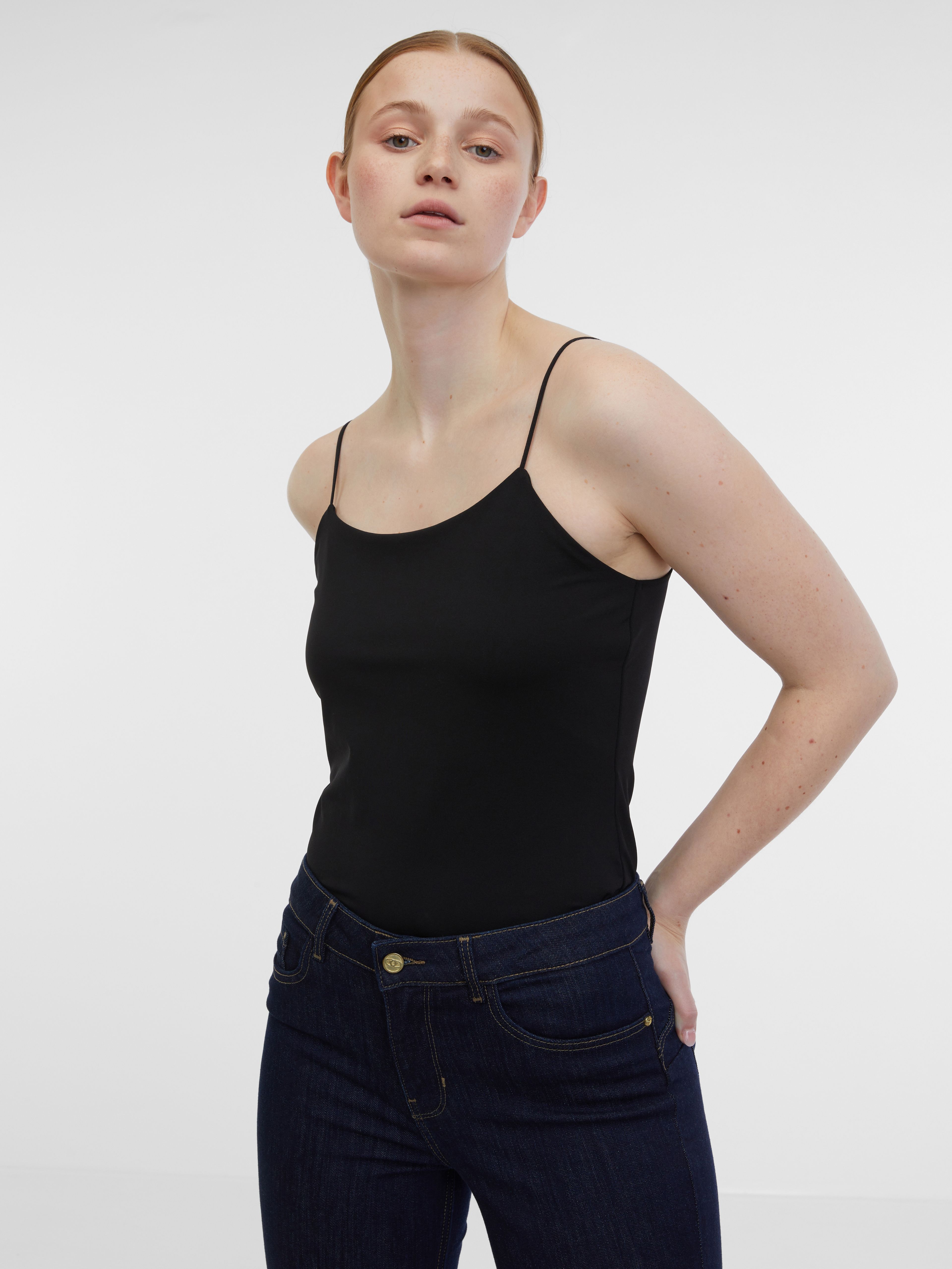 Czarny damski tank top ORSAY