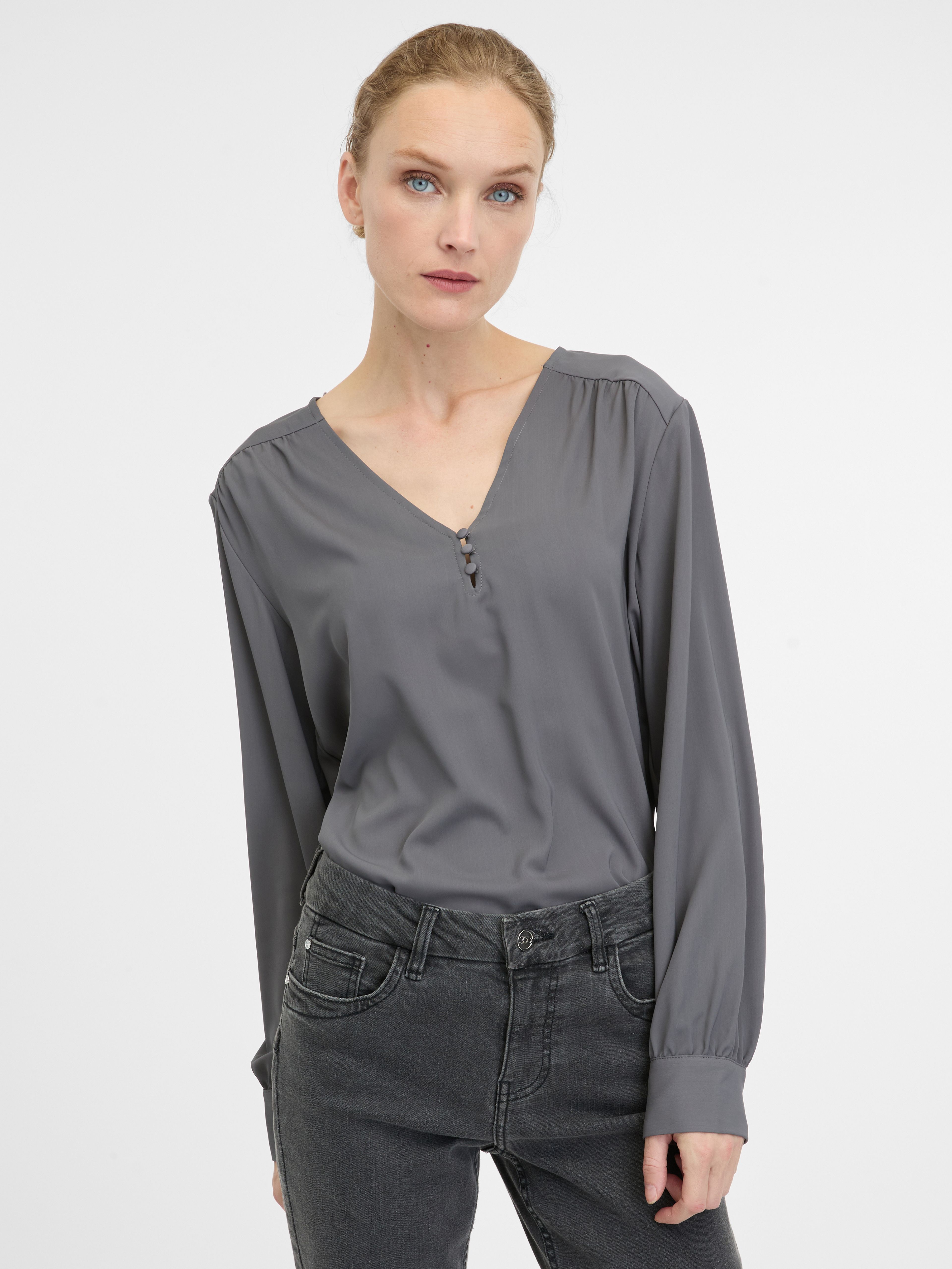 Graue Damen Bluse ORSAY