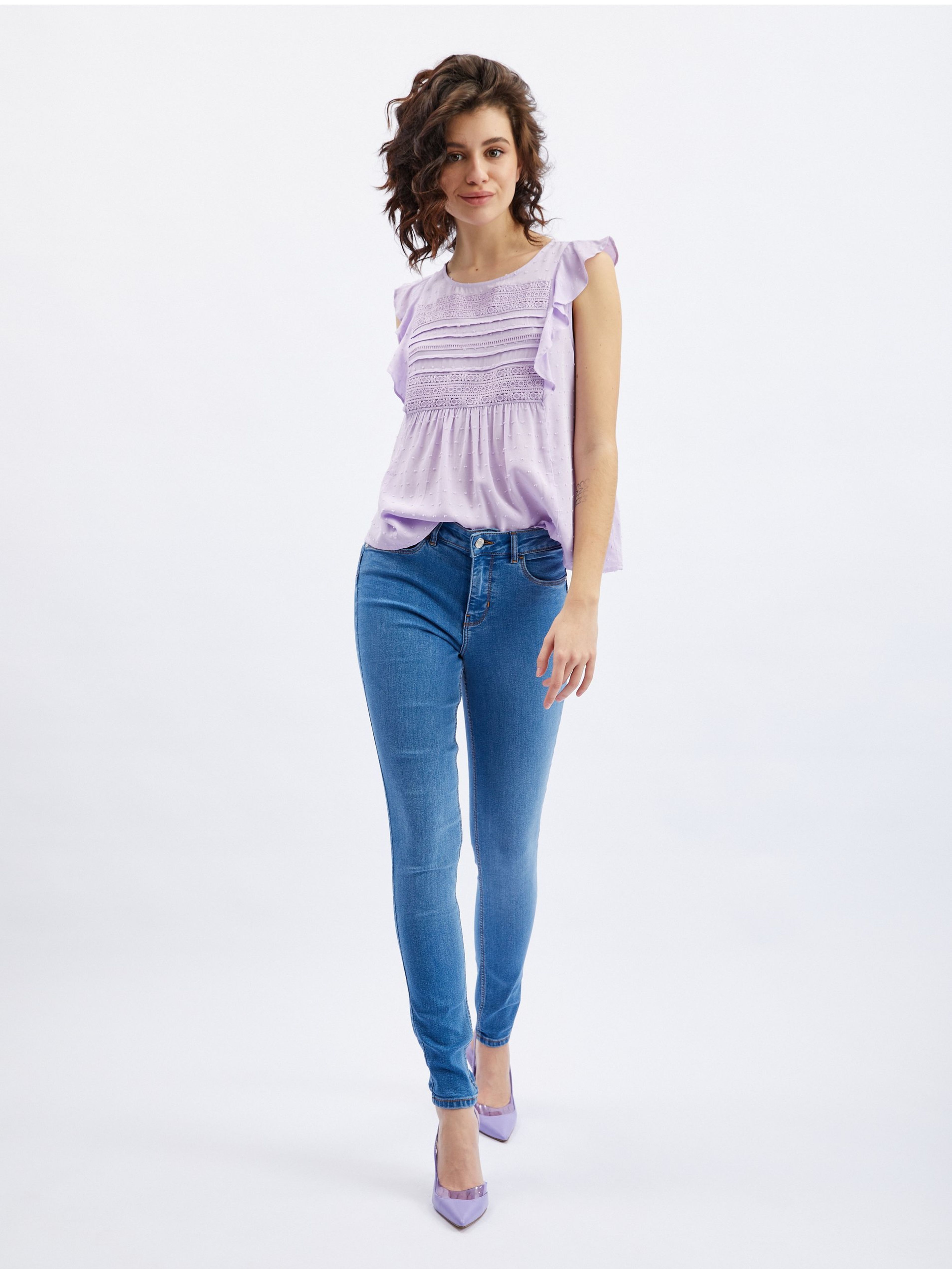 Modré dámské skinny fit džíny ORSAY