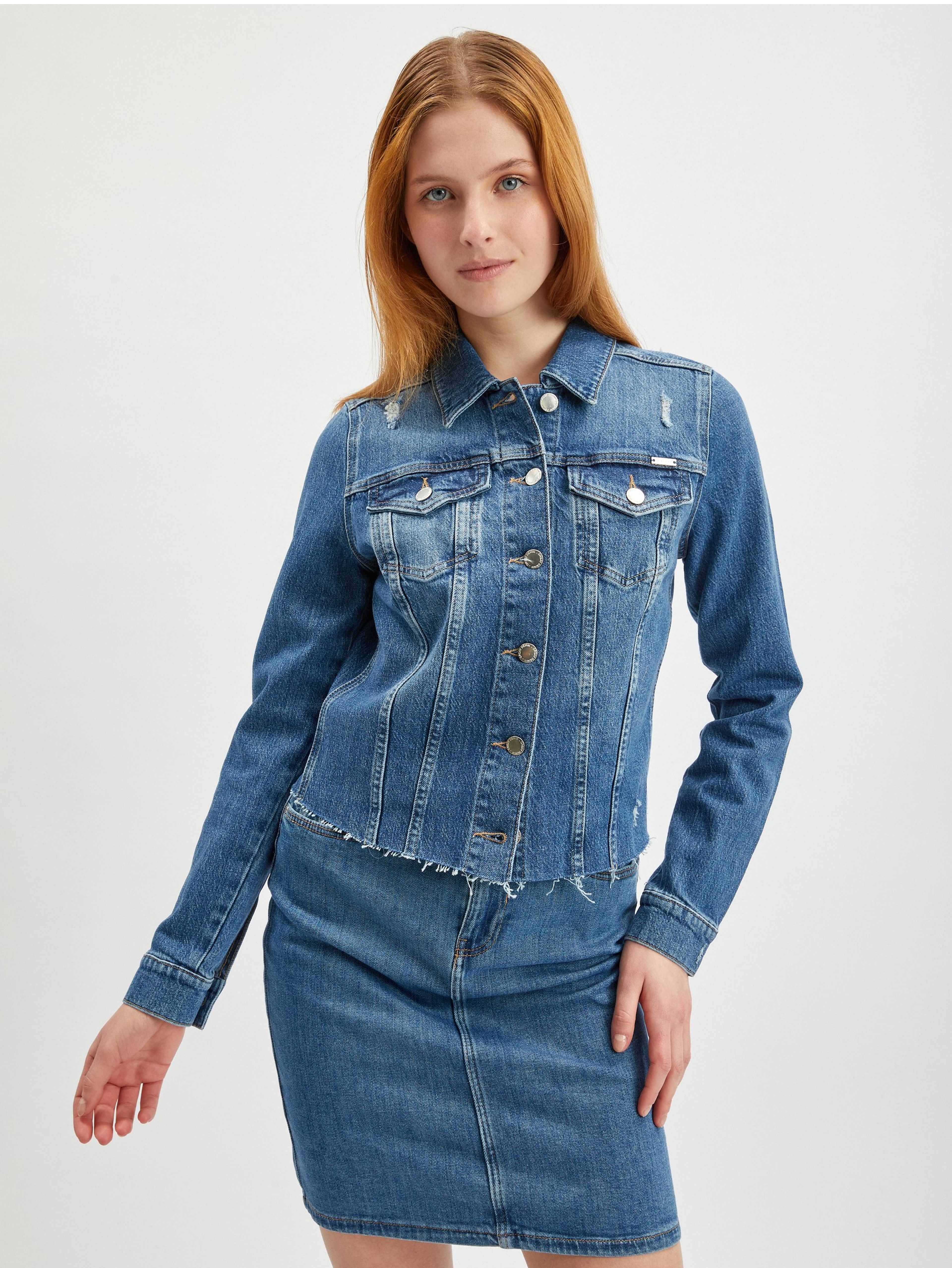 Blaue Damen-Jeansjacke ORSAY