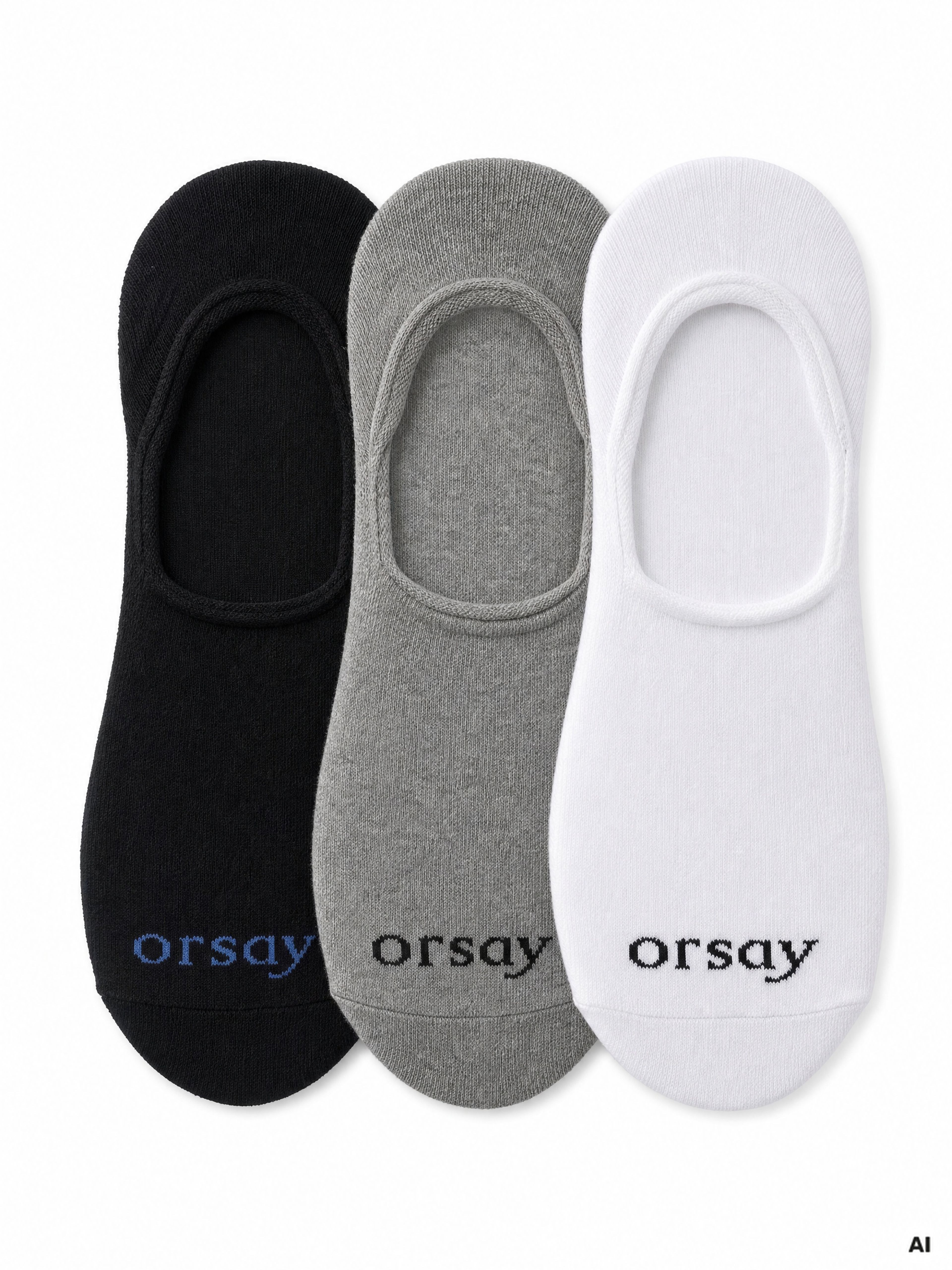 Mehrfarbige Damen-Füßlinge 3er-Pack ORSAY - 001