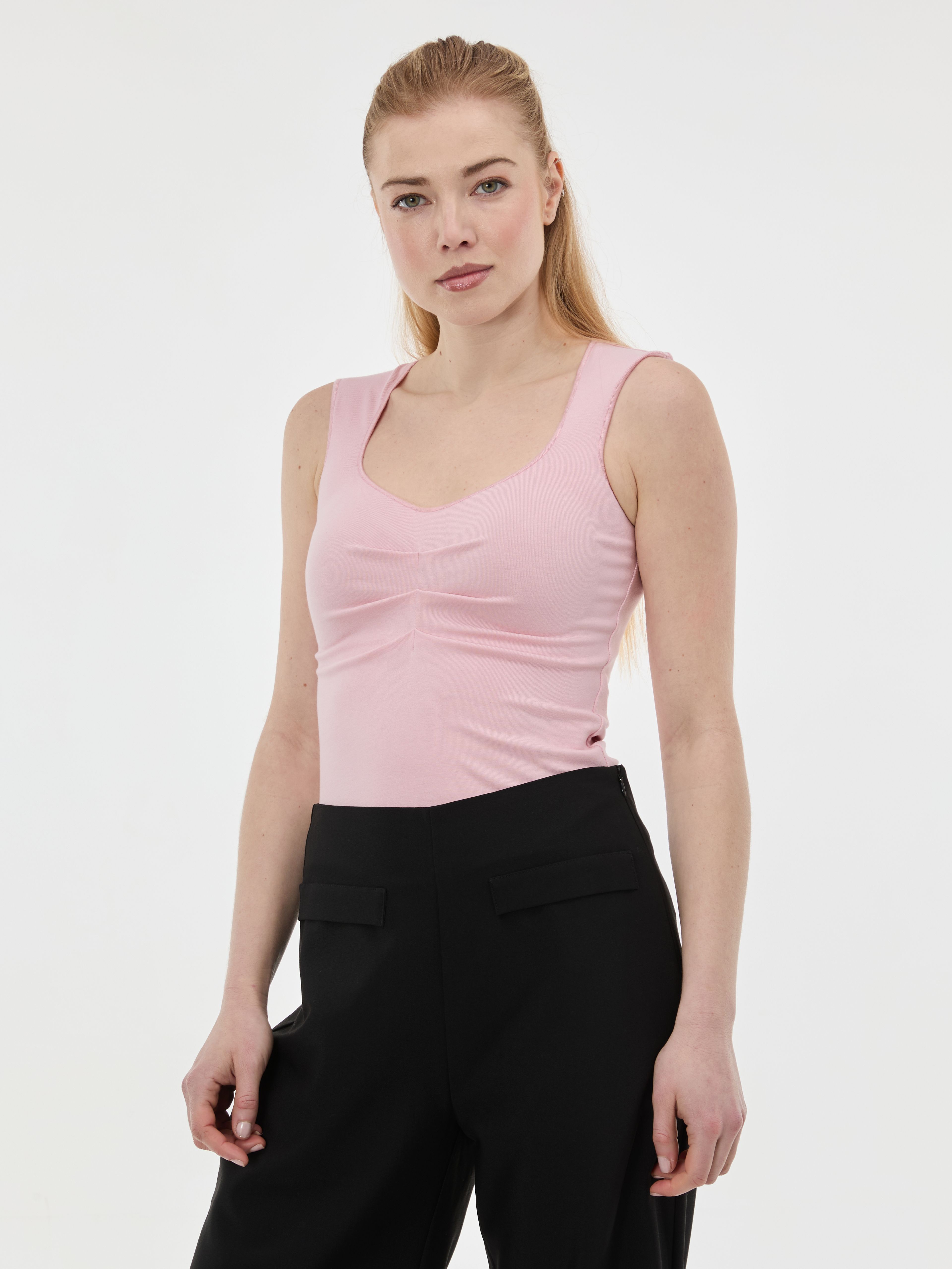 ORSAY Világos rózsaszín női top fodrokkal