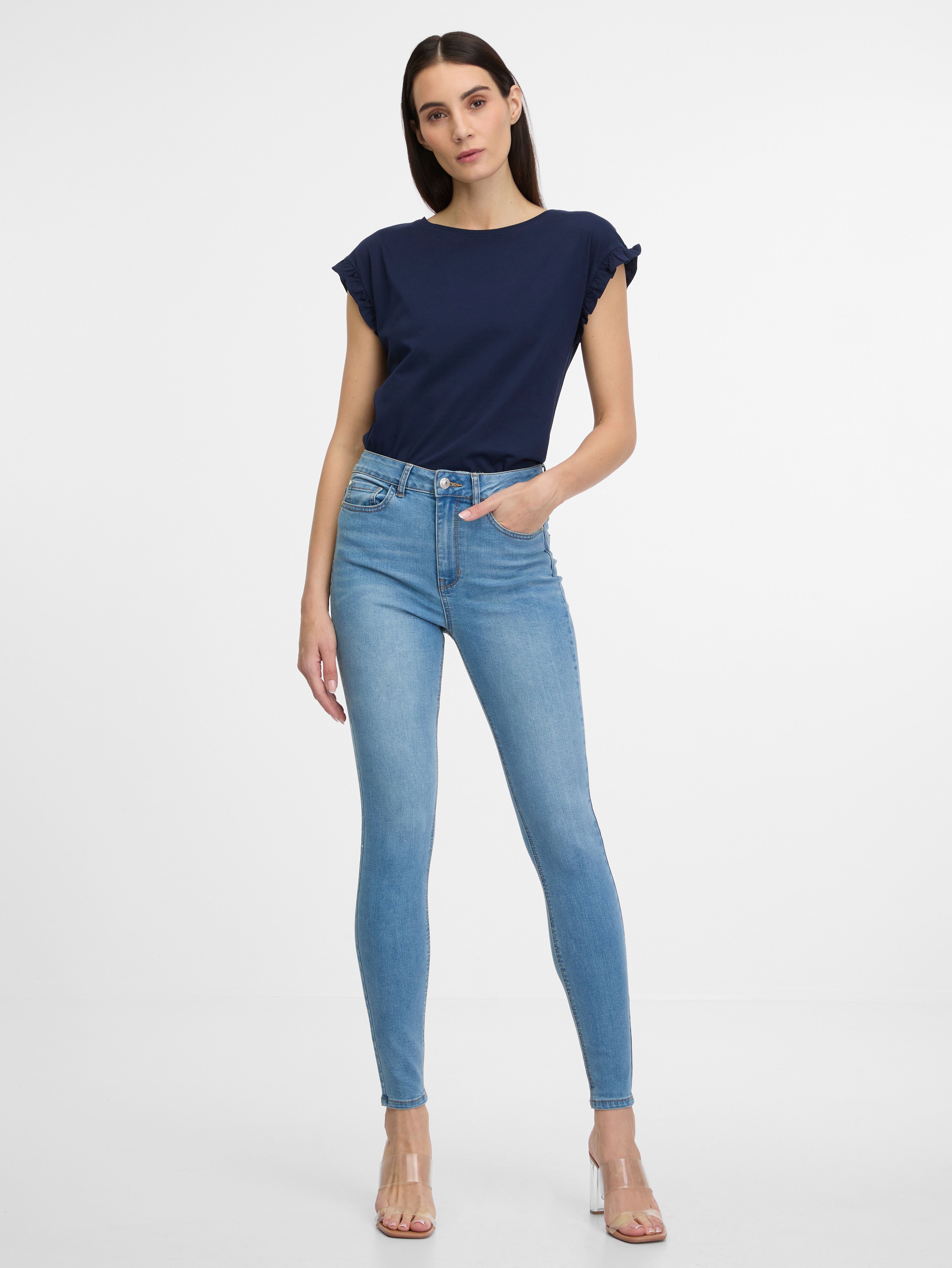 Svetlomodré dámske skinny fit džínsy ORSAY