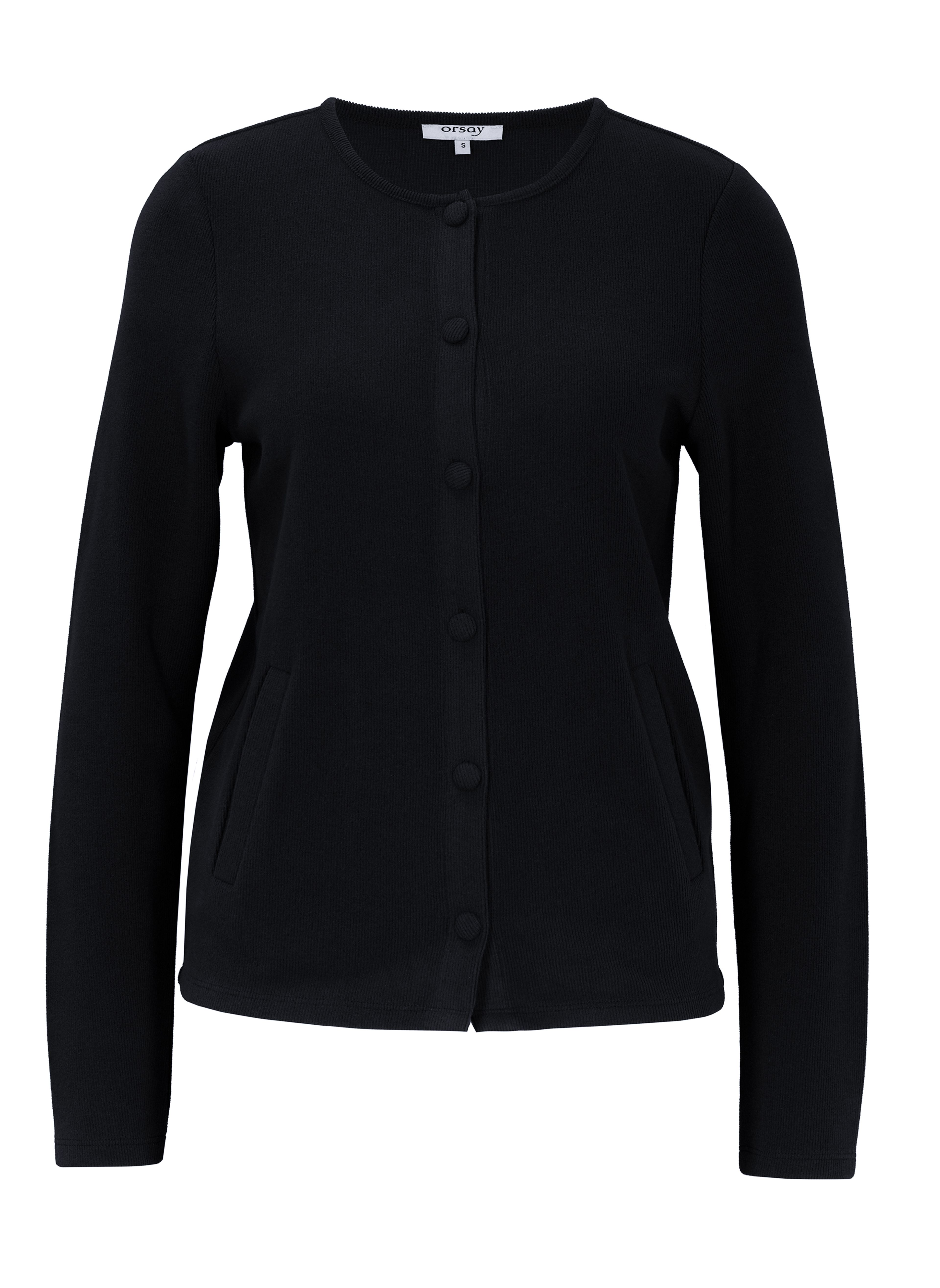 Schwarzer Damen-Cardigan mit langen Ärmeln ORSAY - 006