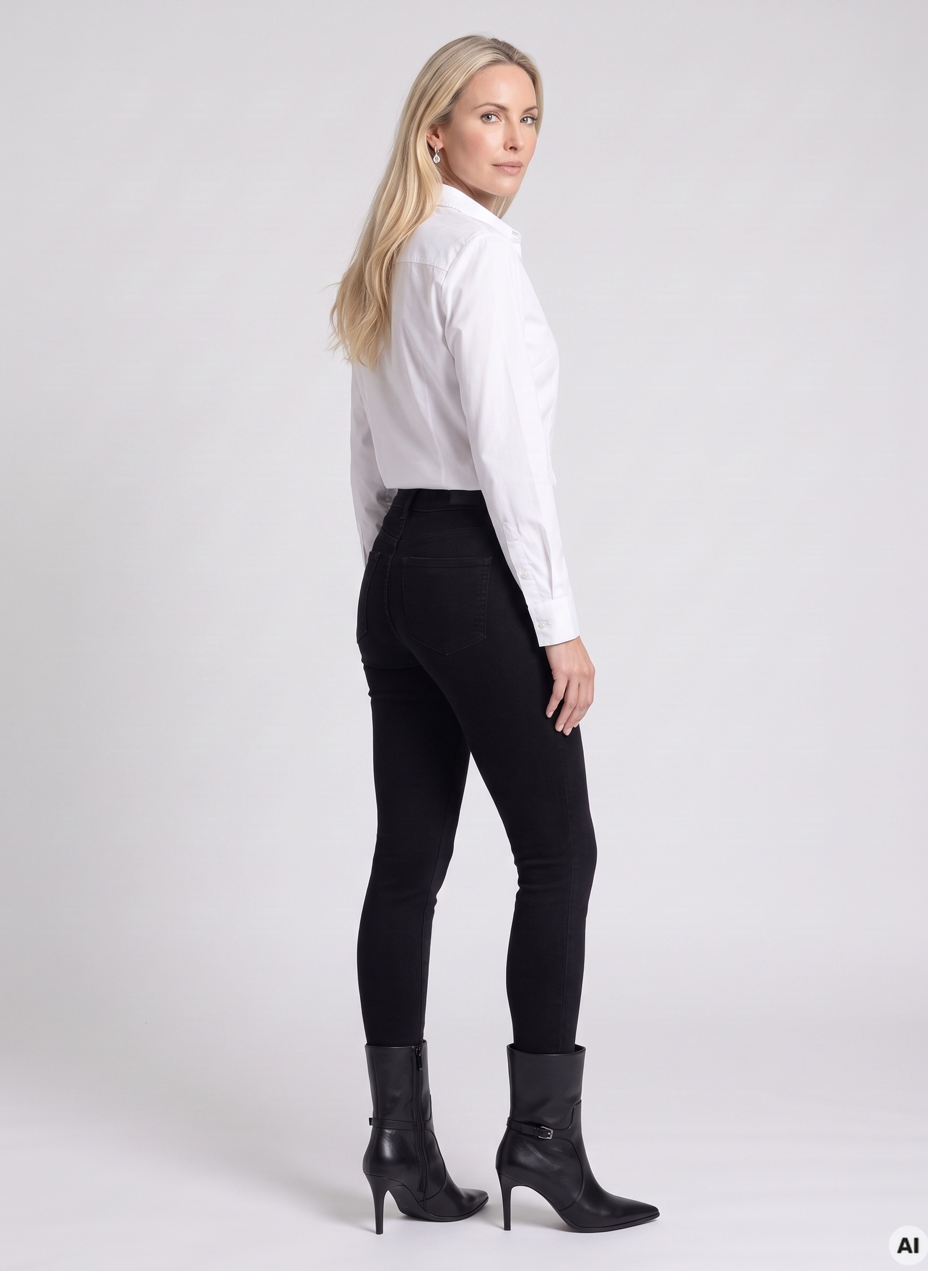 Černé dámské skinny džíny s vysokým pasem ORSAY - 003