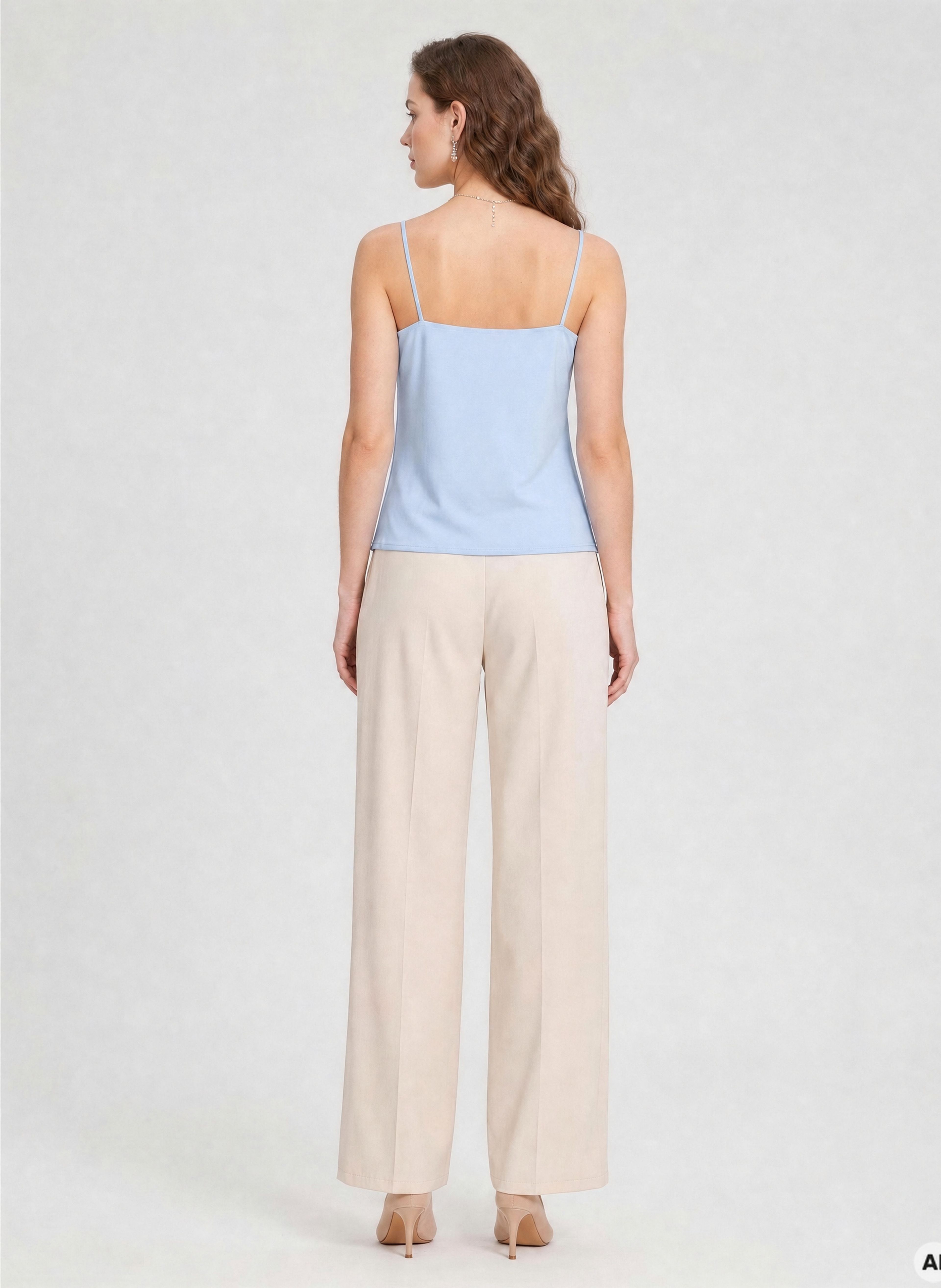 Hellblaues ärmelloses Damen-Top ORSAY - 002