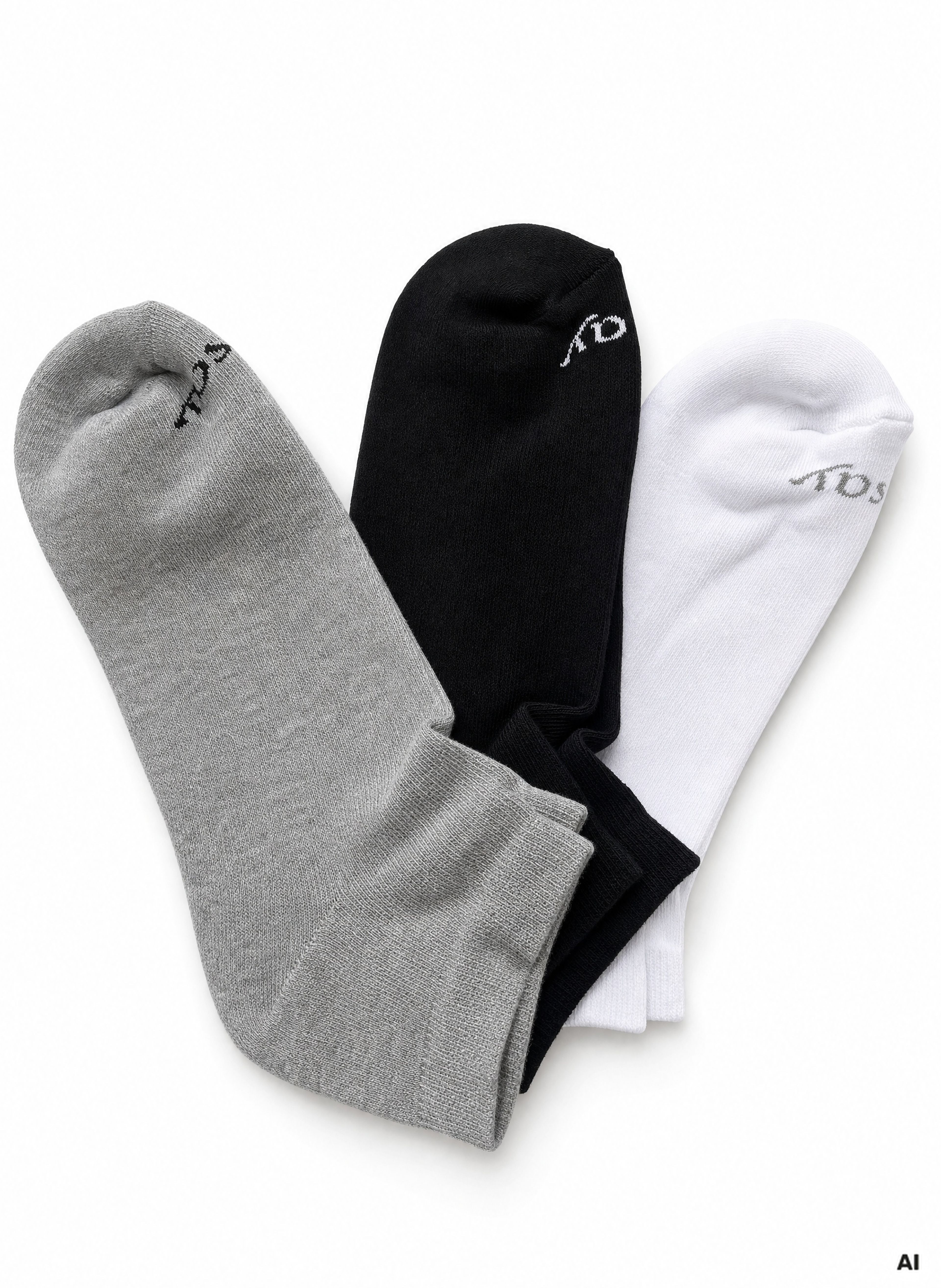 Mehrfarbige Damen-Knöchelsocken 3er-Pack ORSAY - 002
