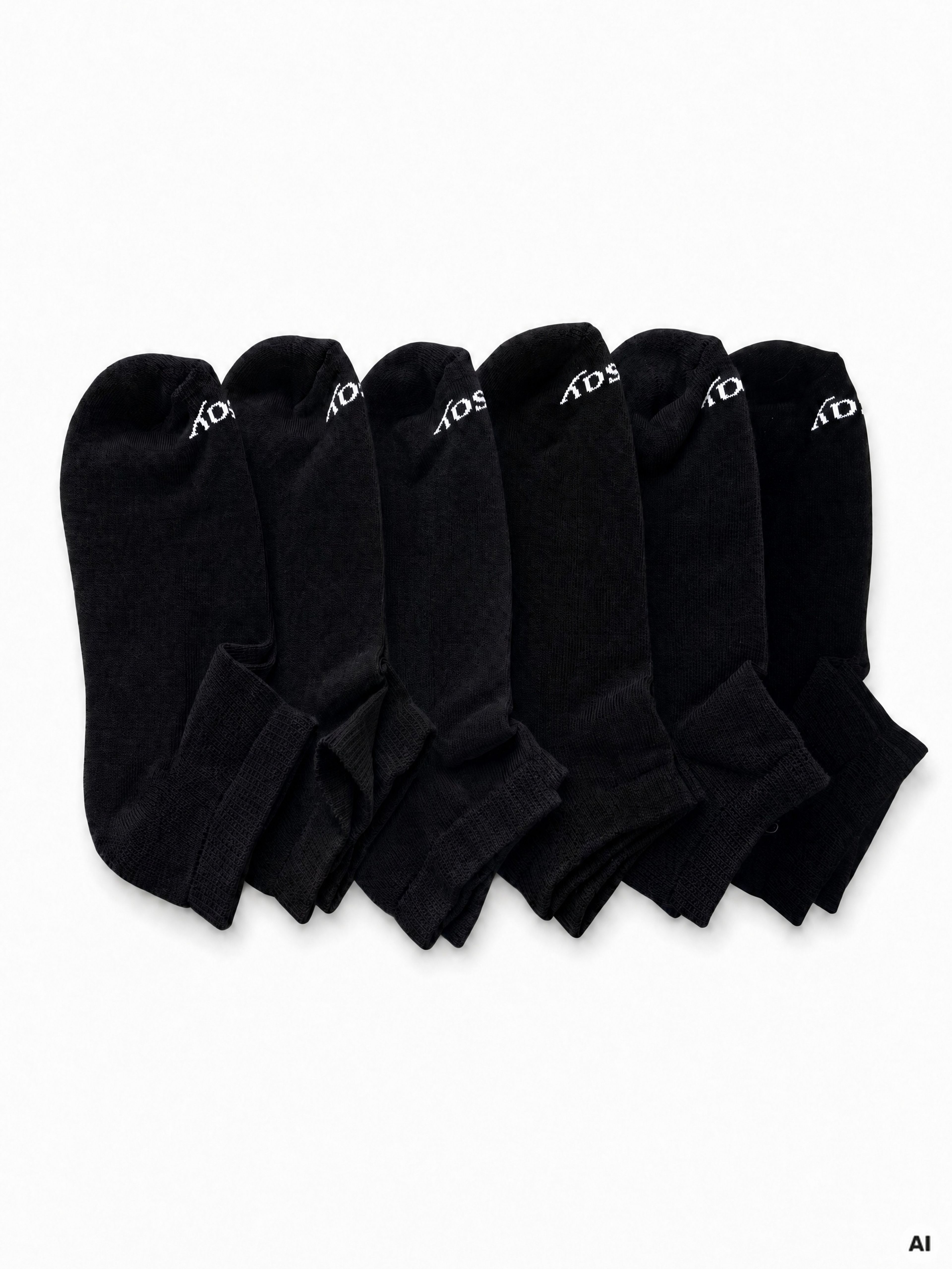 Schwarze Damen-Knöchelsocken 6er-Pack ORSAY - 001
