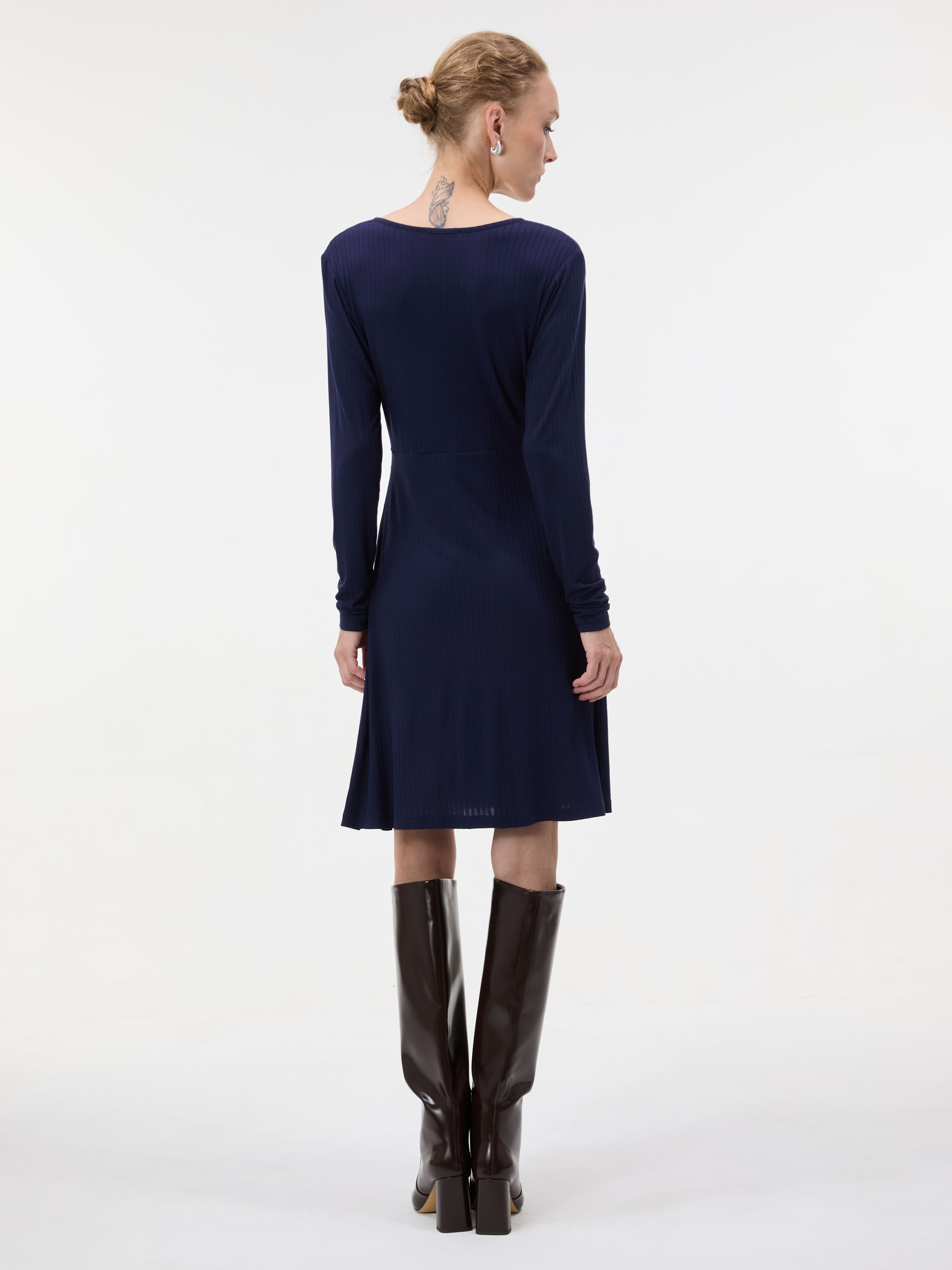 Dunkelblaues Damenkleid ORSAY - 003