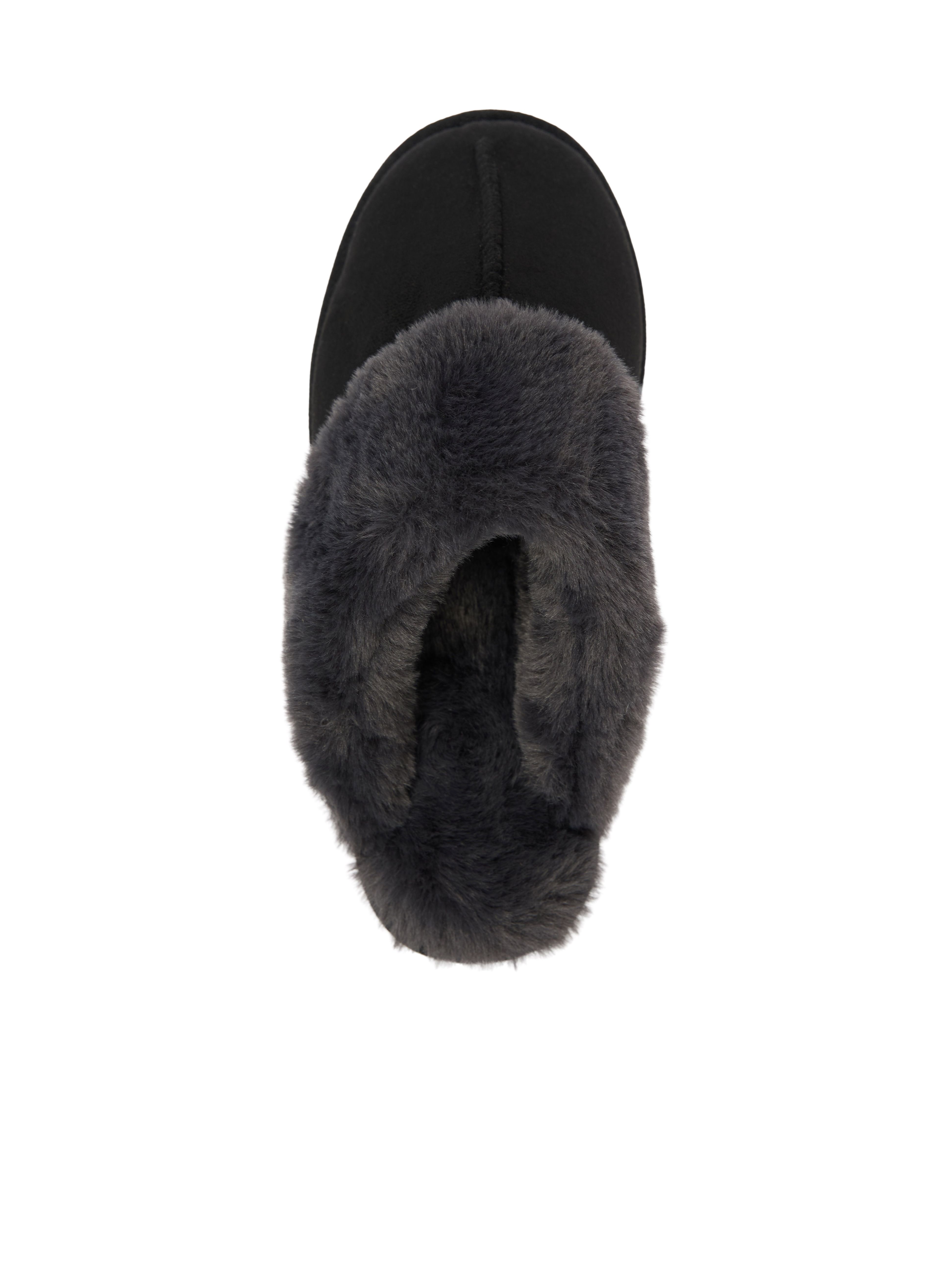 Schwarze Damen-Pantoffeln mit Fell ORSAY IMARA - 006