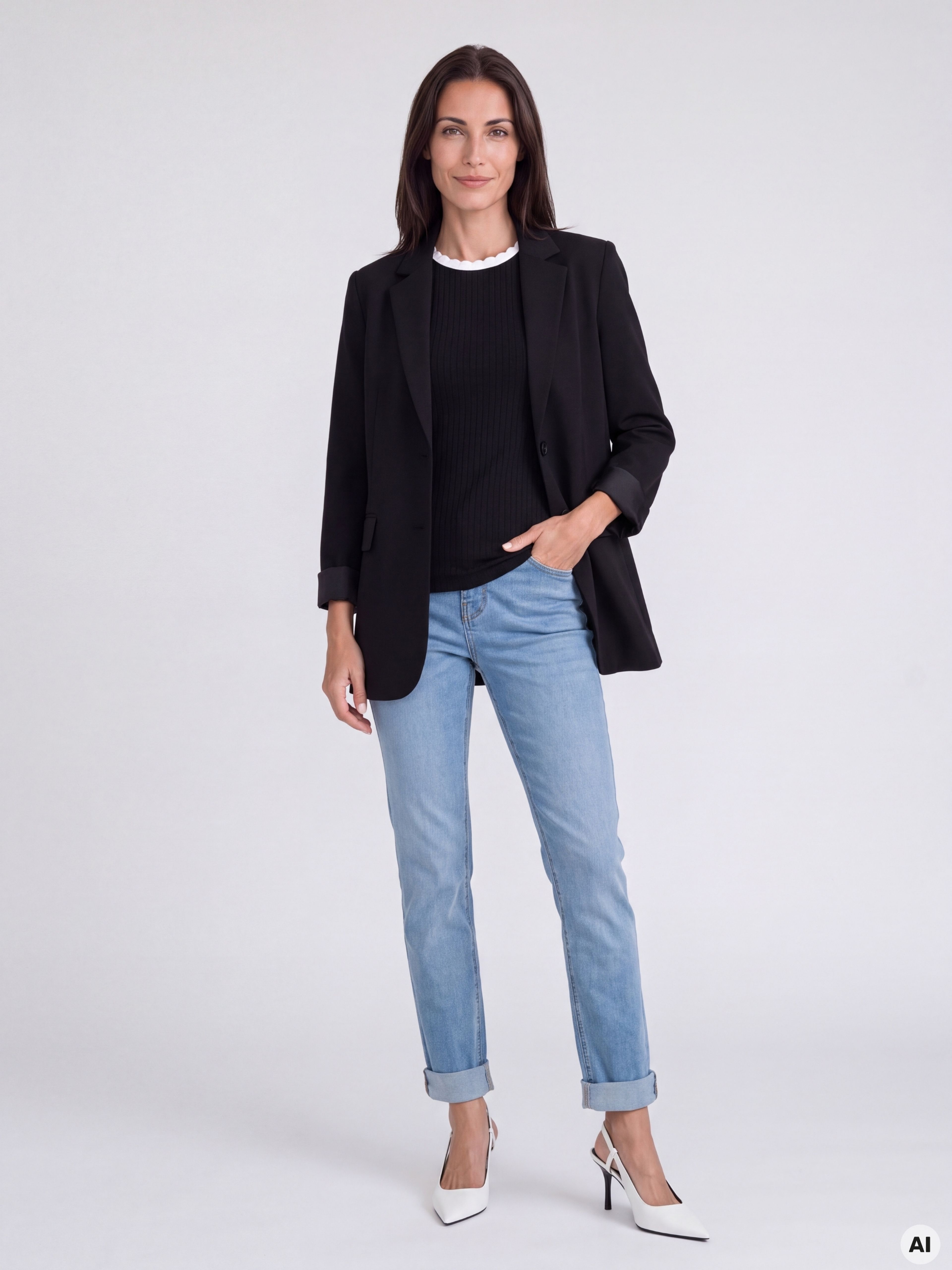 Tricou pentru femei negru cu mâneci scurte ORSAY - 004