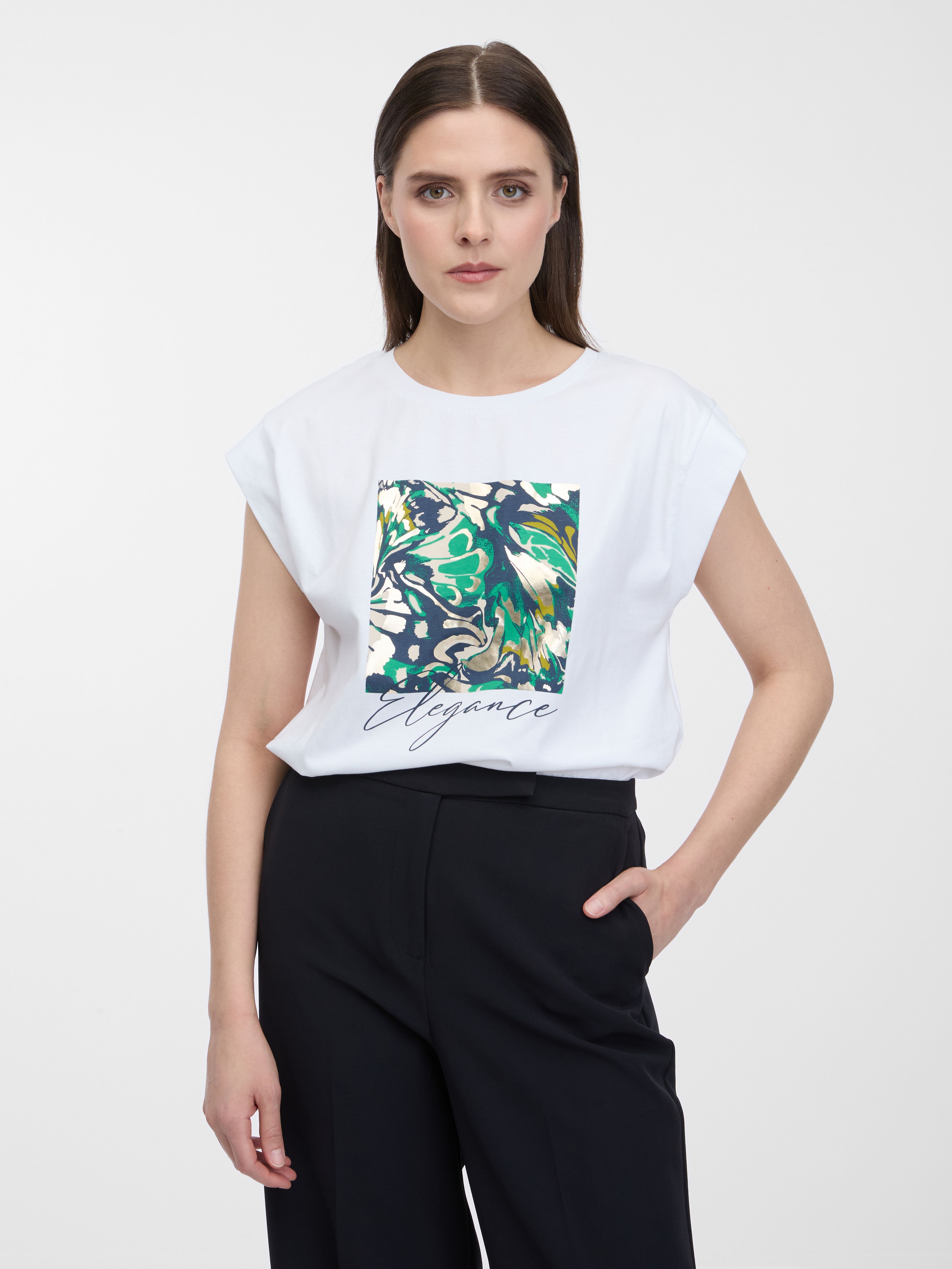 Biały t-shirt damski ORSAY