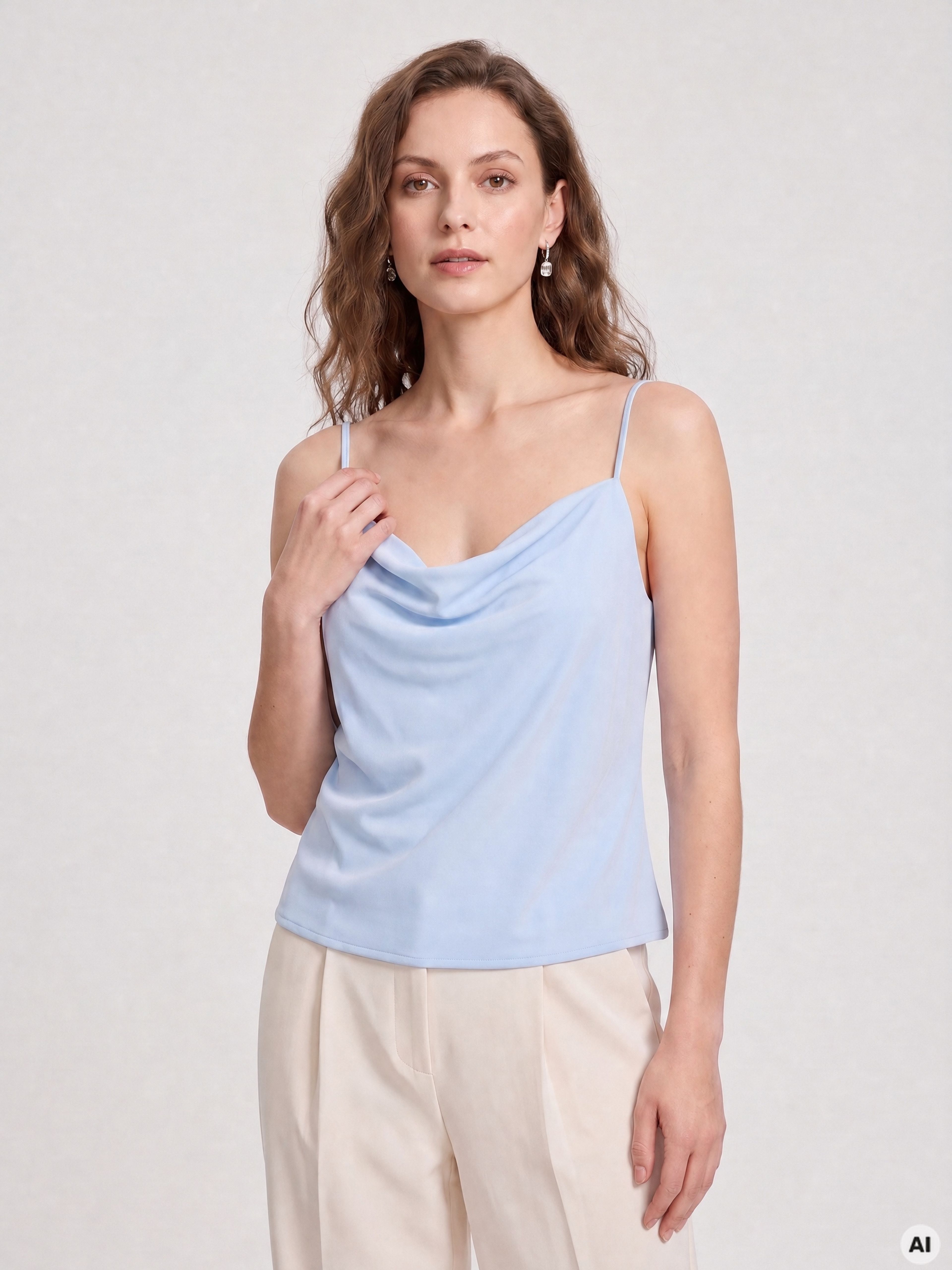 Hellblaues ärmelloses Damen-Top ORSAY - 001