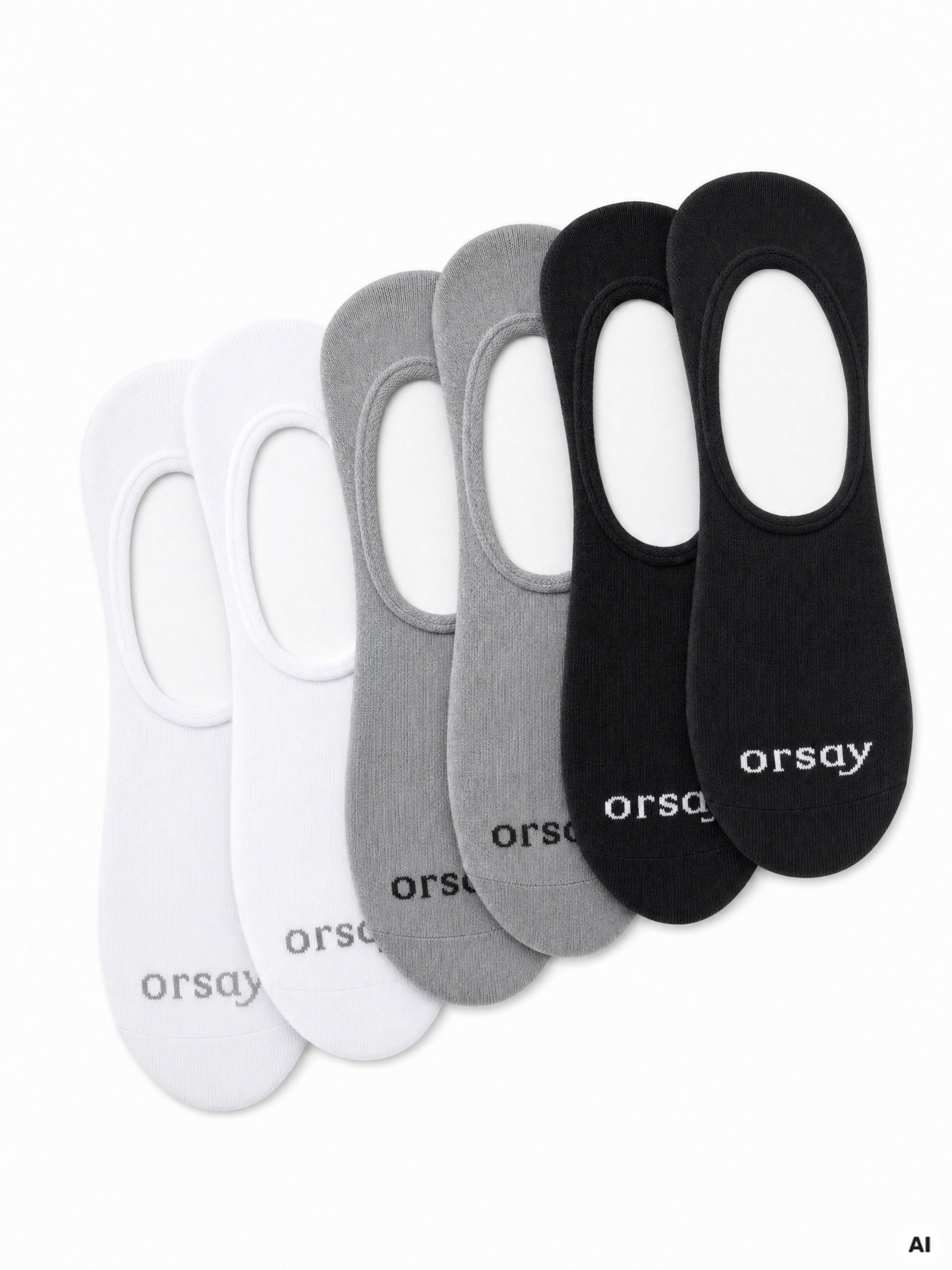 Mehrfarbige Damen-Füßlinge 6er-Pack ORSAY - 002