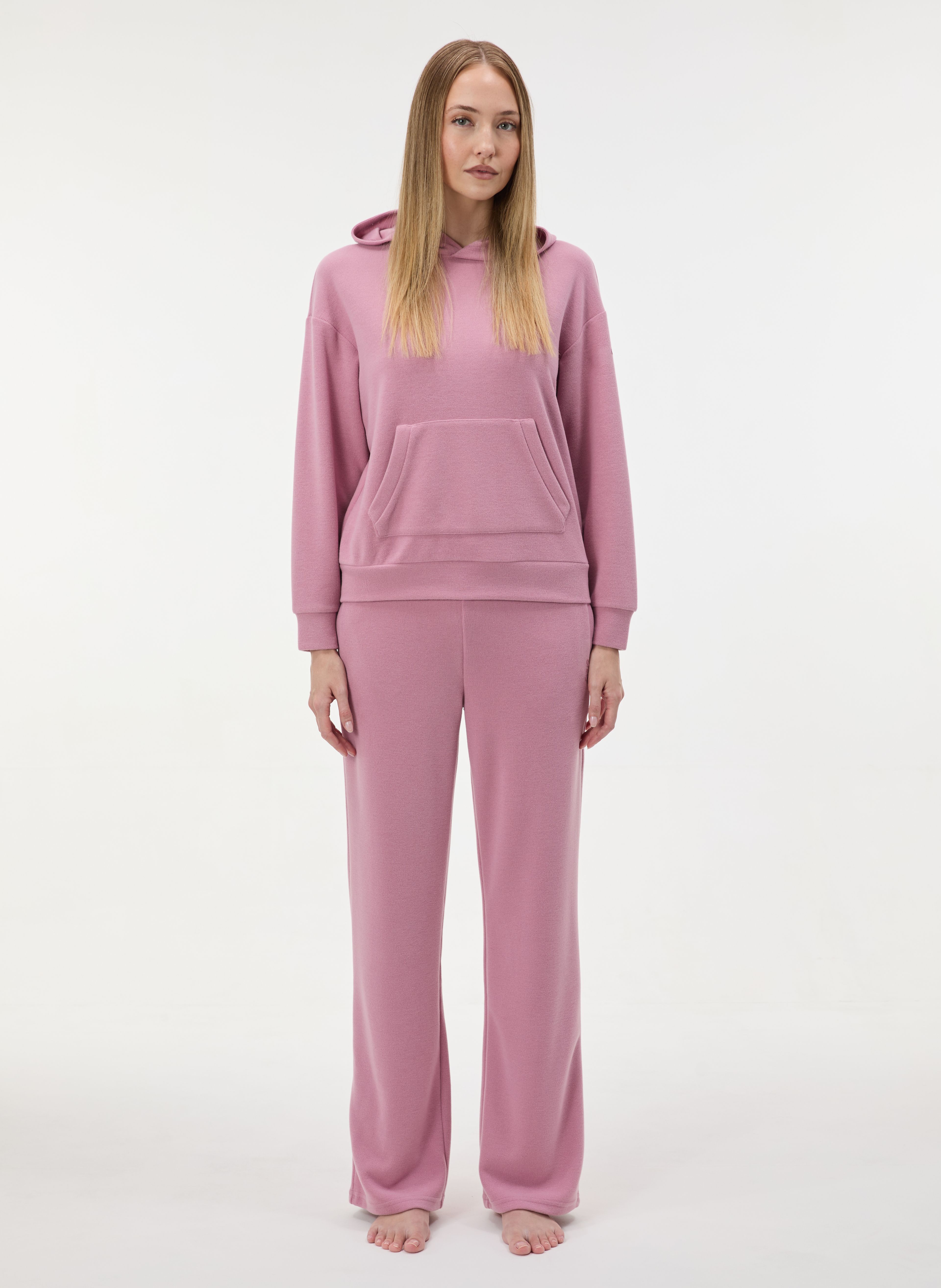 Rosa Damen-Sweatshirt mit langen Ärmeln ORSAY - 003