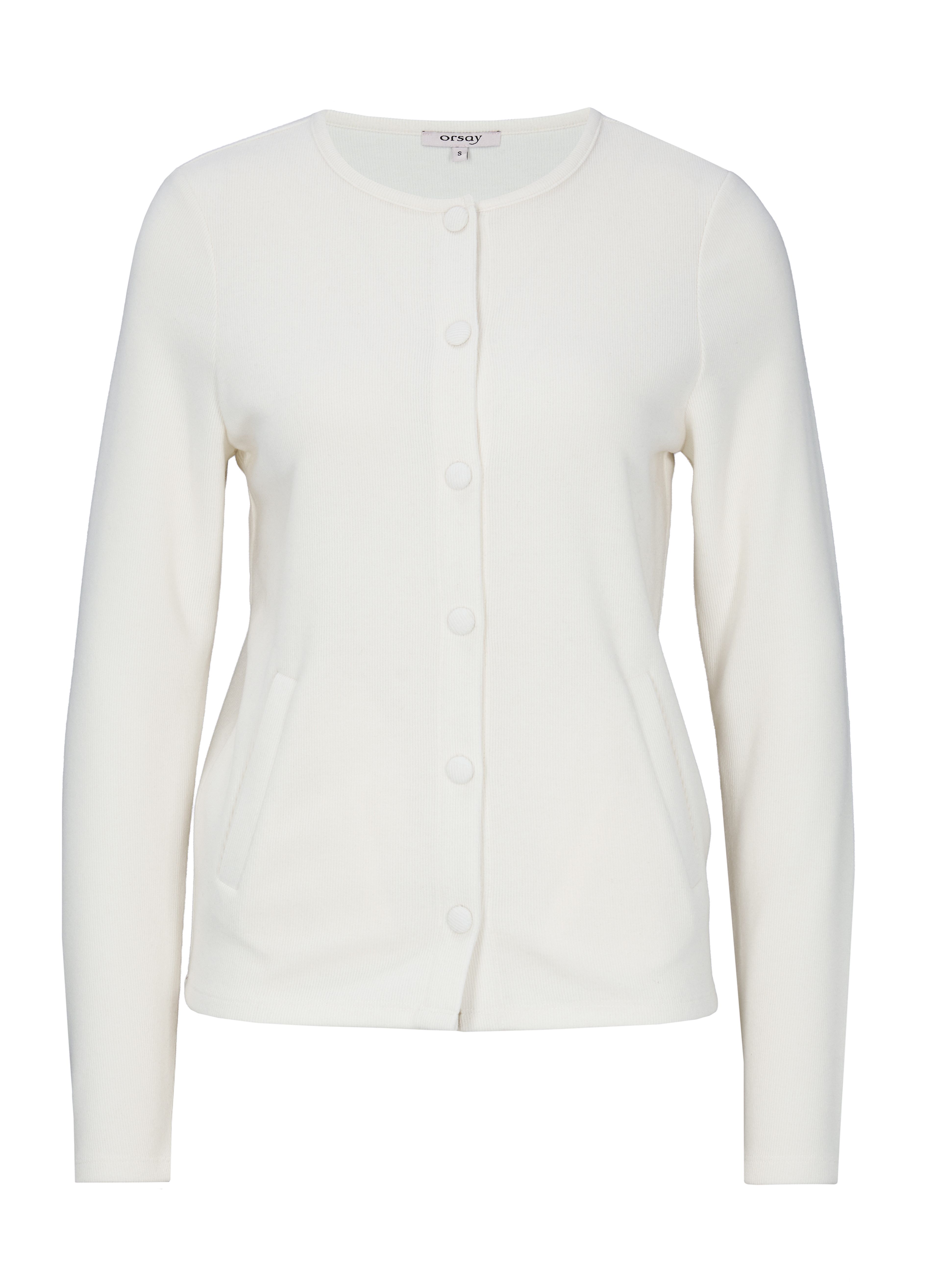 Weißer Damen-Cardigan mit langen Ärmeln ORSAY - 006