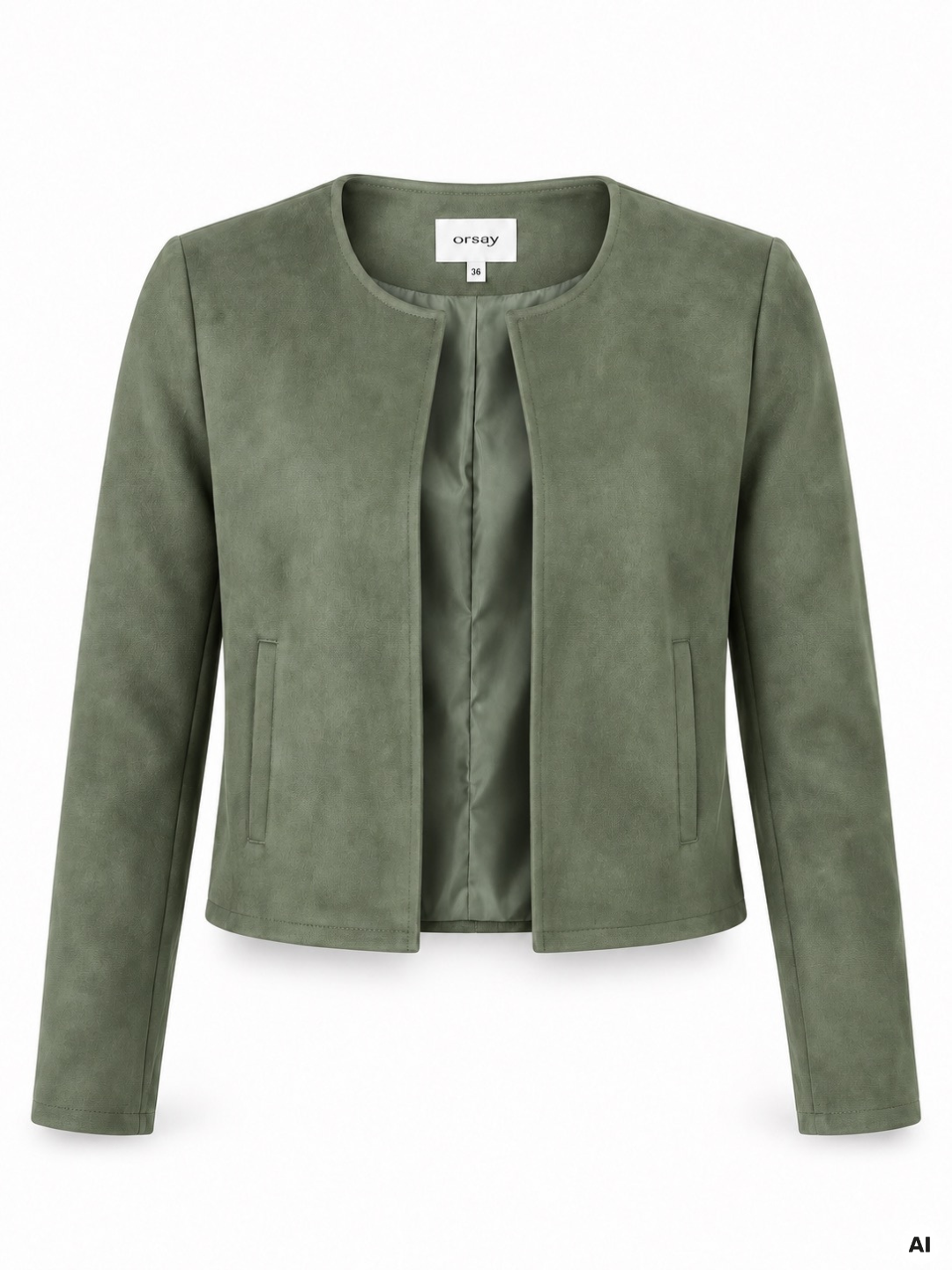 Khakifarbenes Damen-Bolero mit langen Ärmeln ORSAY - 006