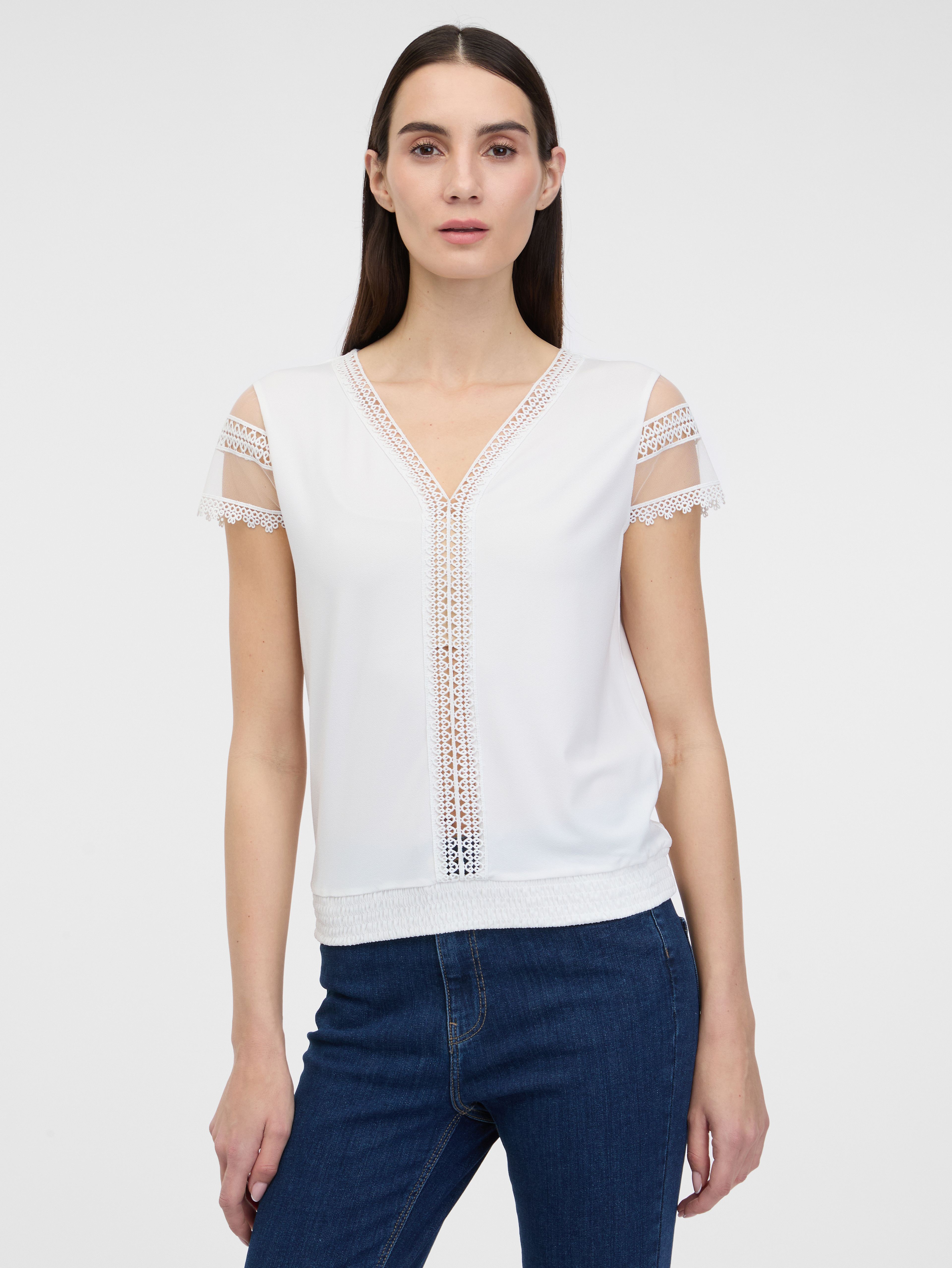 Tricou alb cu mânecă scurtă pentru femei ORSAY