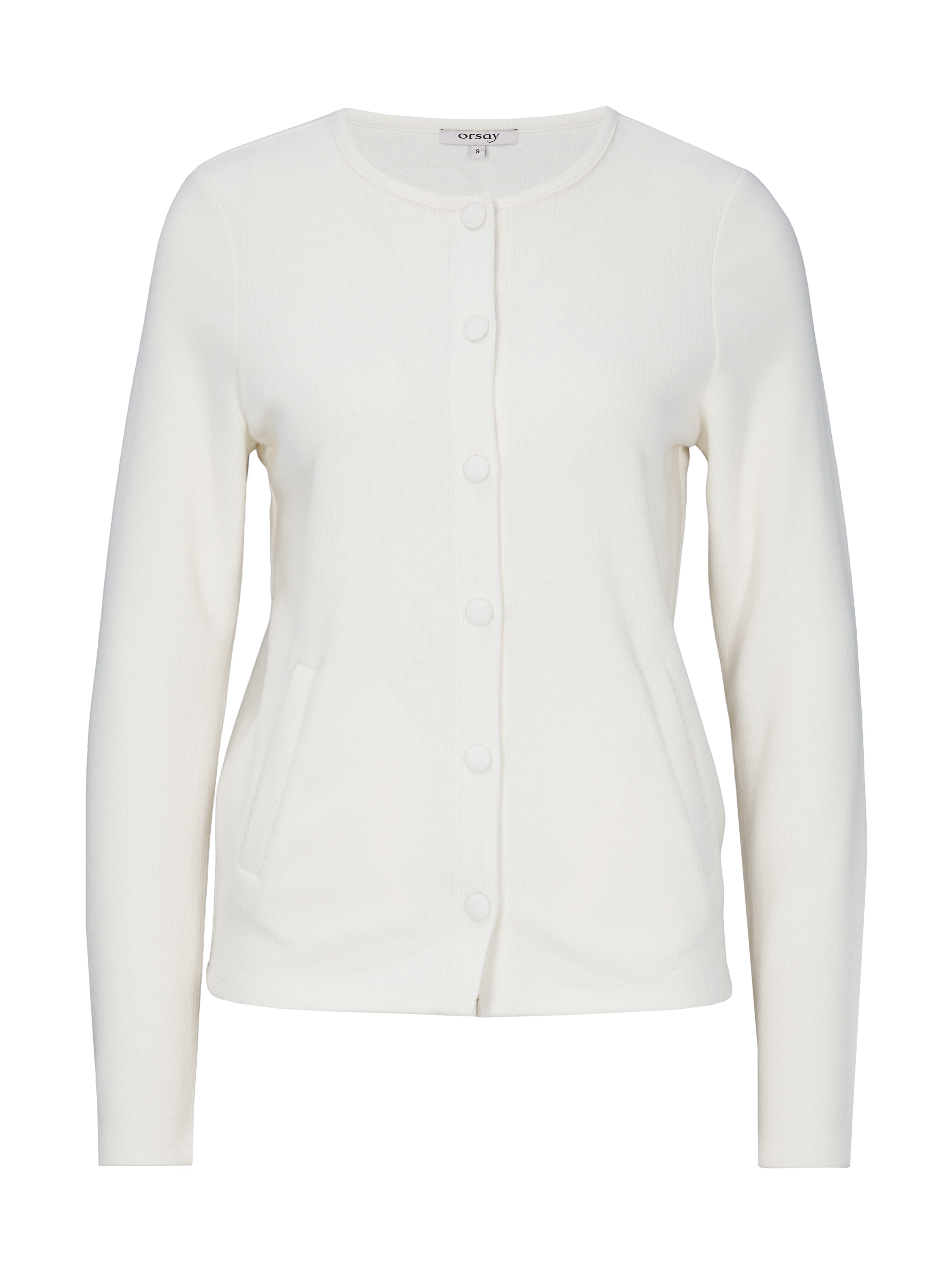 Weißer Damen-Cardigan mit langen Ärmeln ORSAY - 006