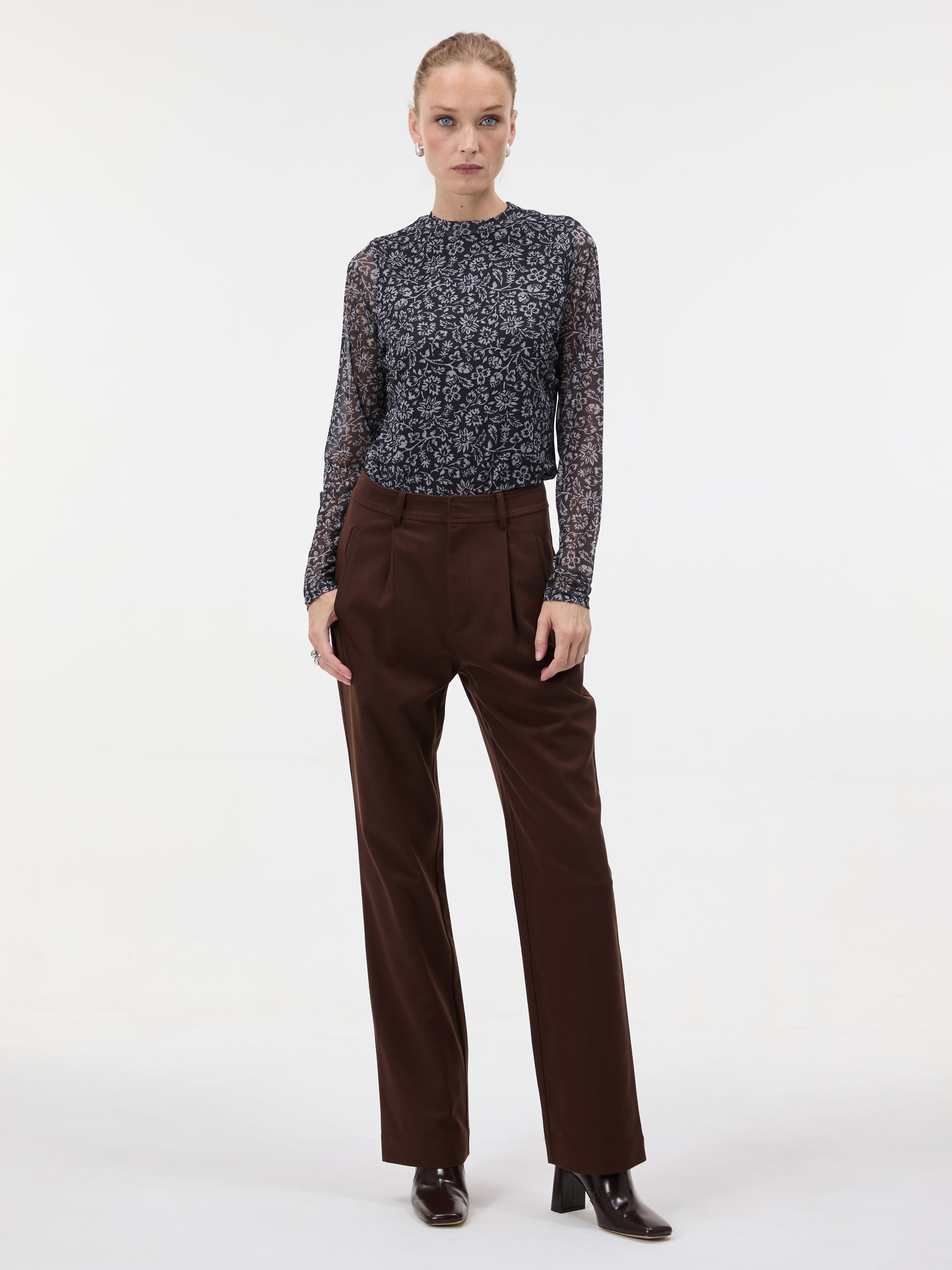 ORSAY fekete mintás női top - 004