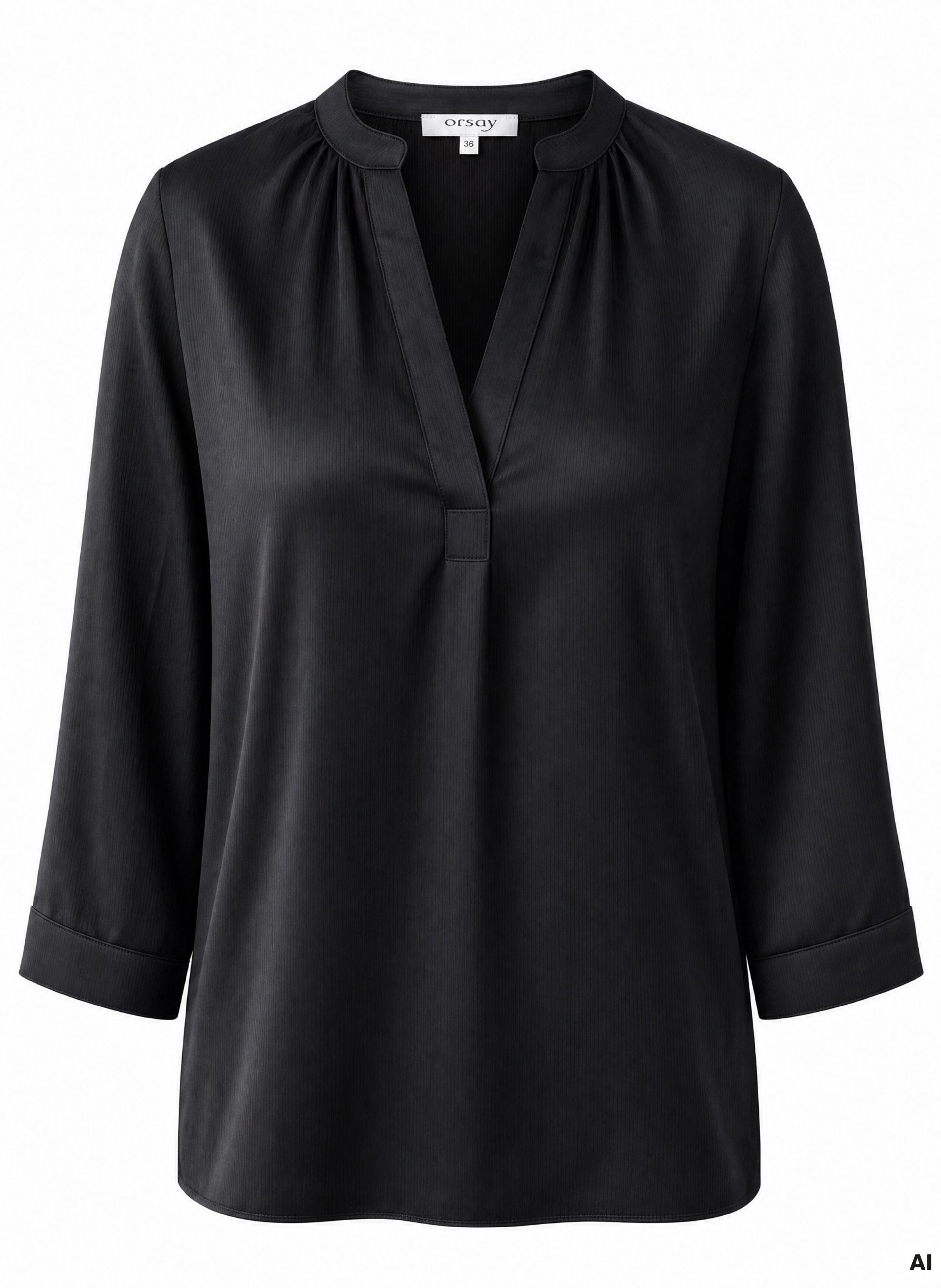 Schwarze Damen-Bluse mit 3/4-Ärmeln ORSAY - 006