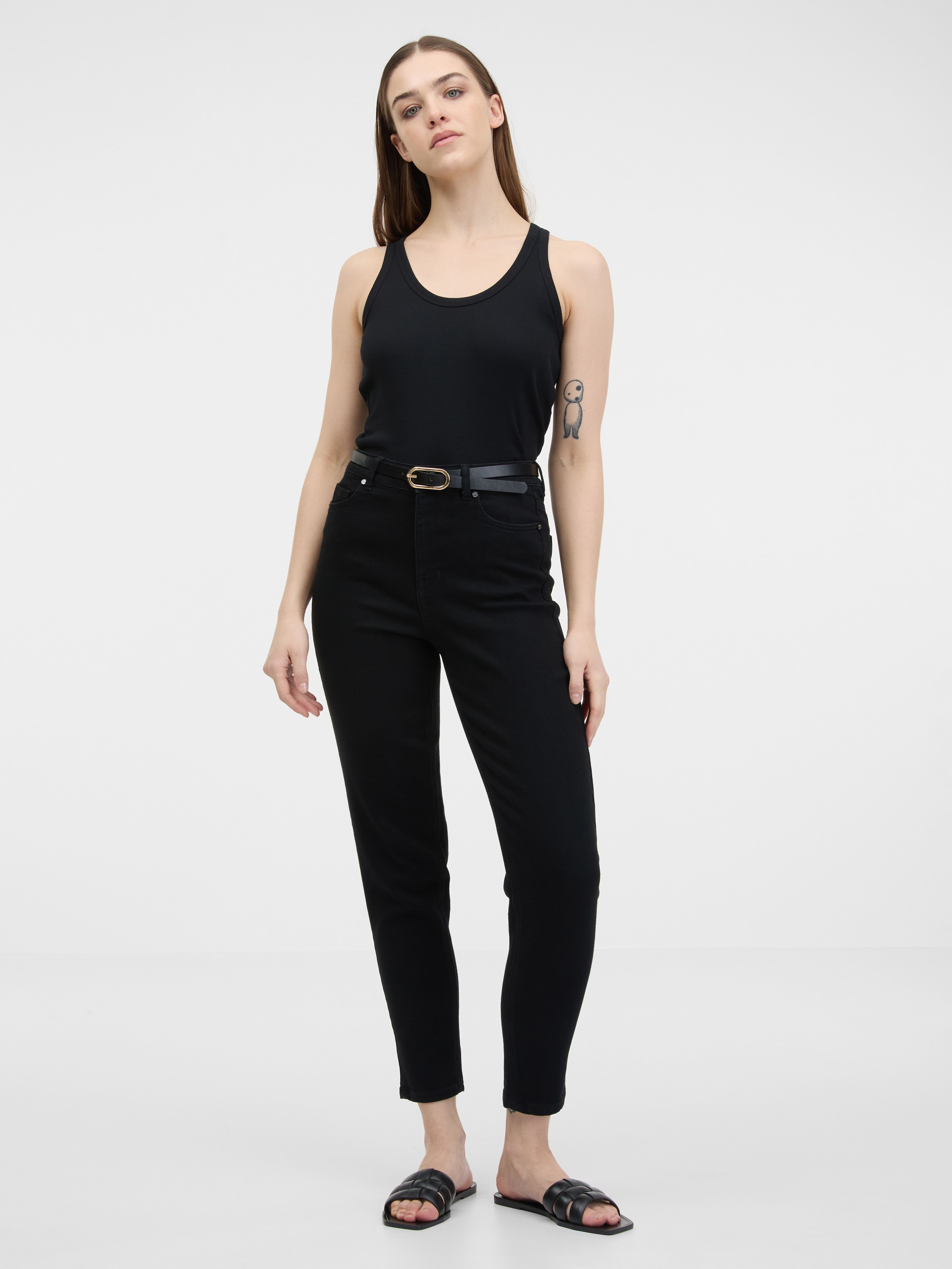 Schwarze Damen Mom Jeans ORSAY