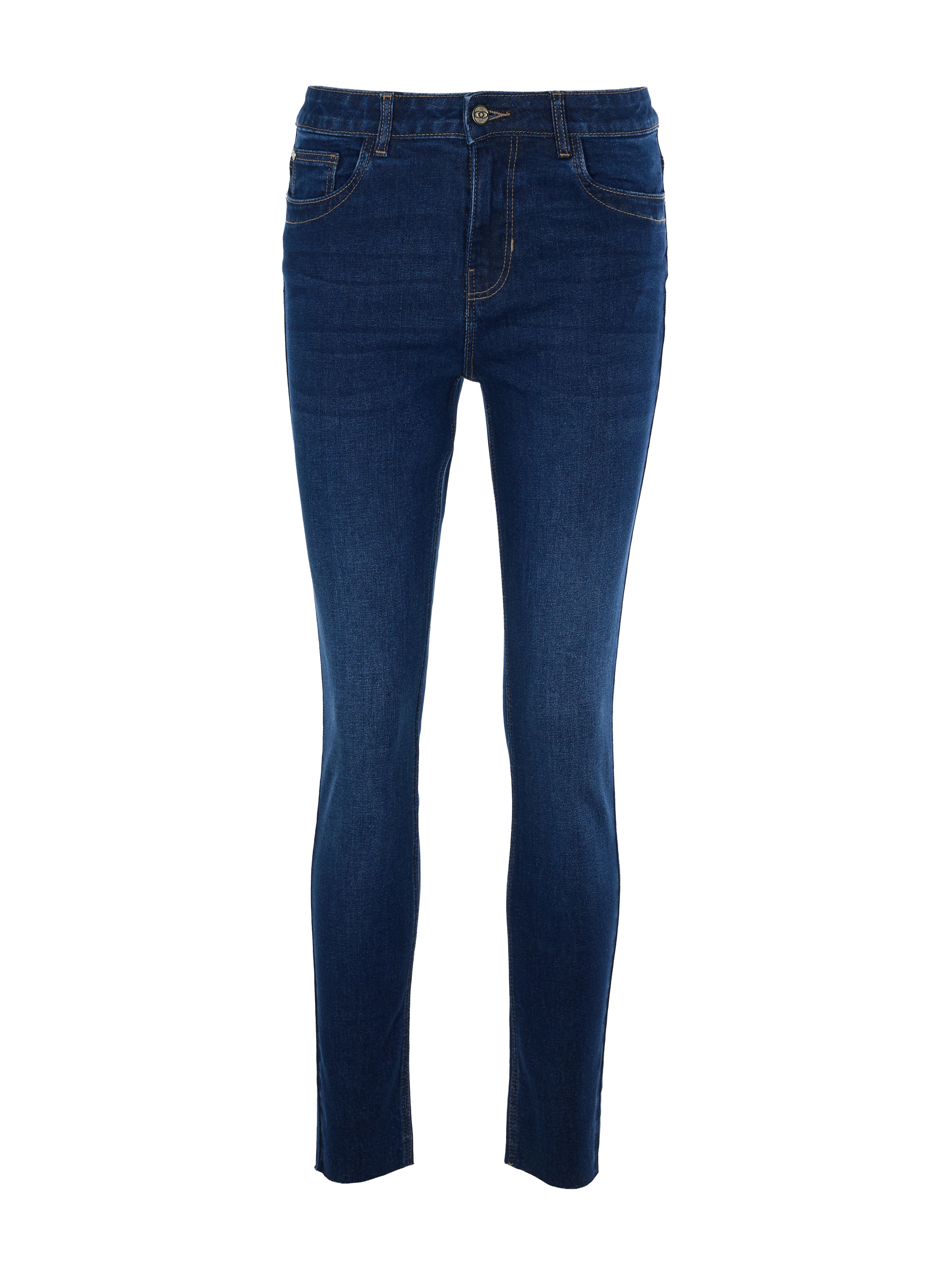 Ciemnoniebieskie damskie dżinsy skinny fit ORSAY - 006