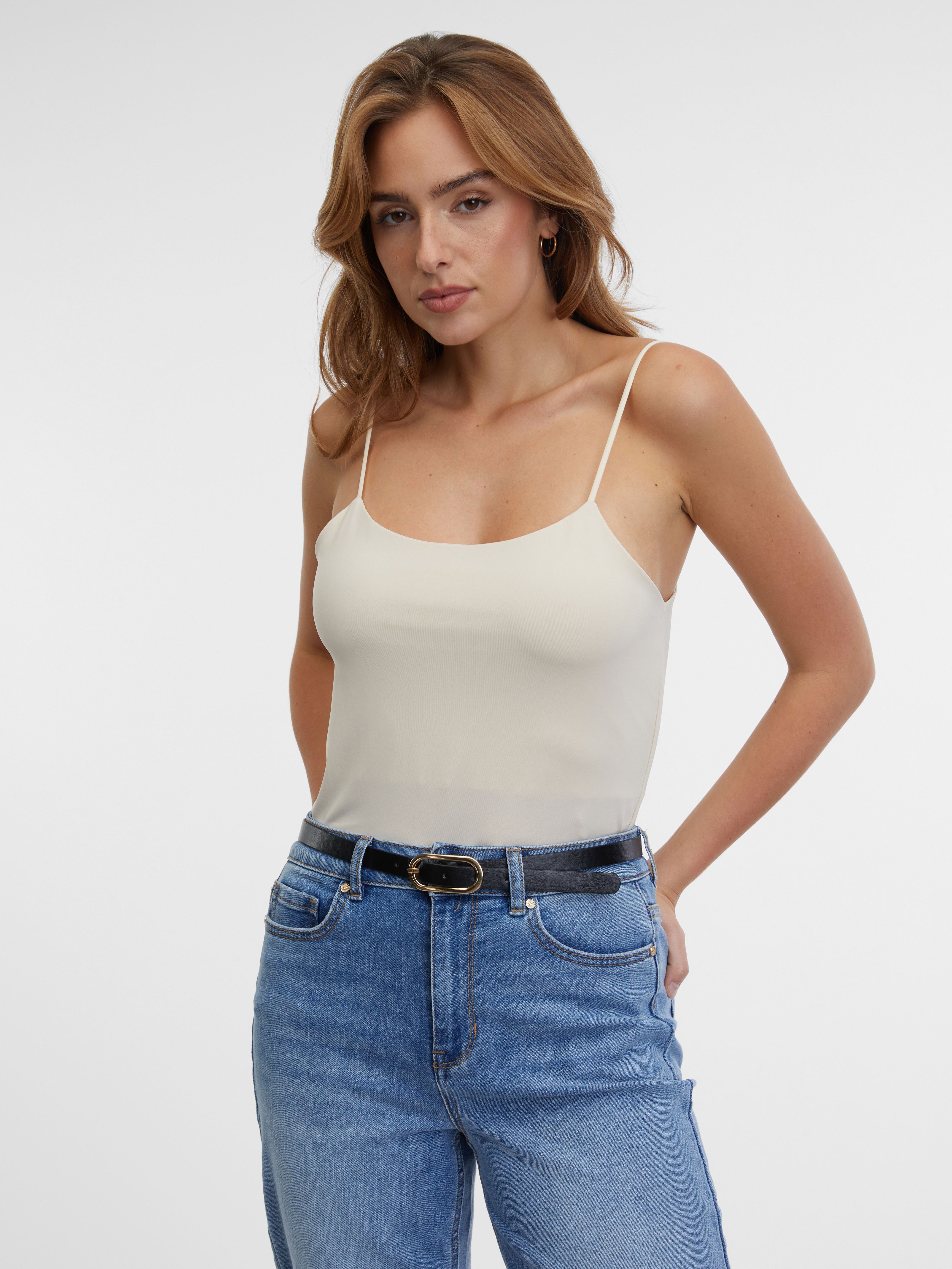 Damen Tank Top Mit Quadratischem Ausschnitt - Sommer Basic Shirt Mit Spaghettiträgern | 76% Baumwolle 24% Elastan