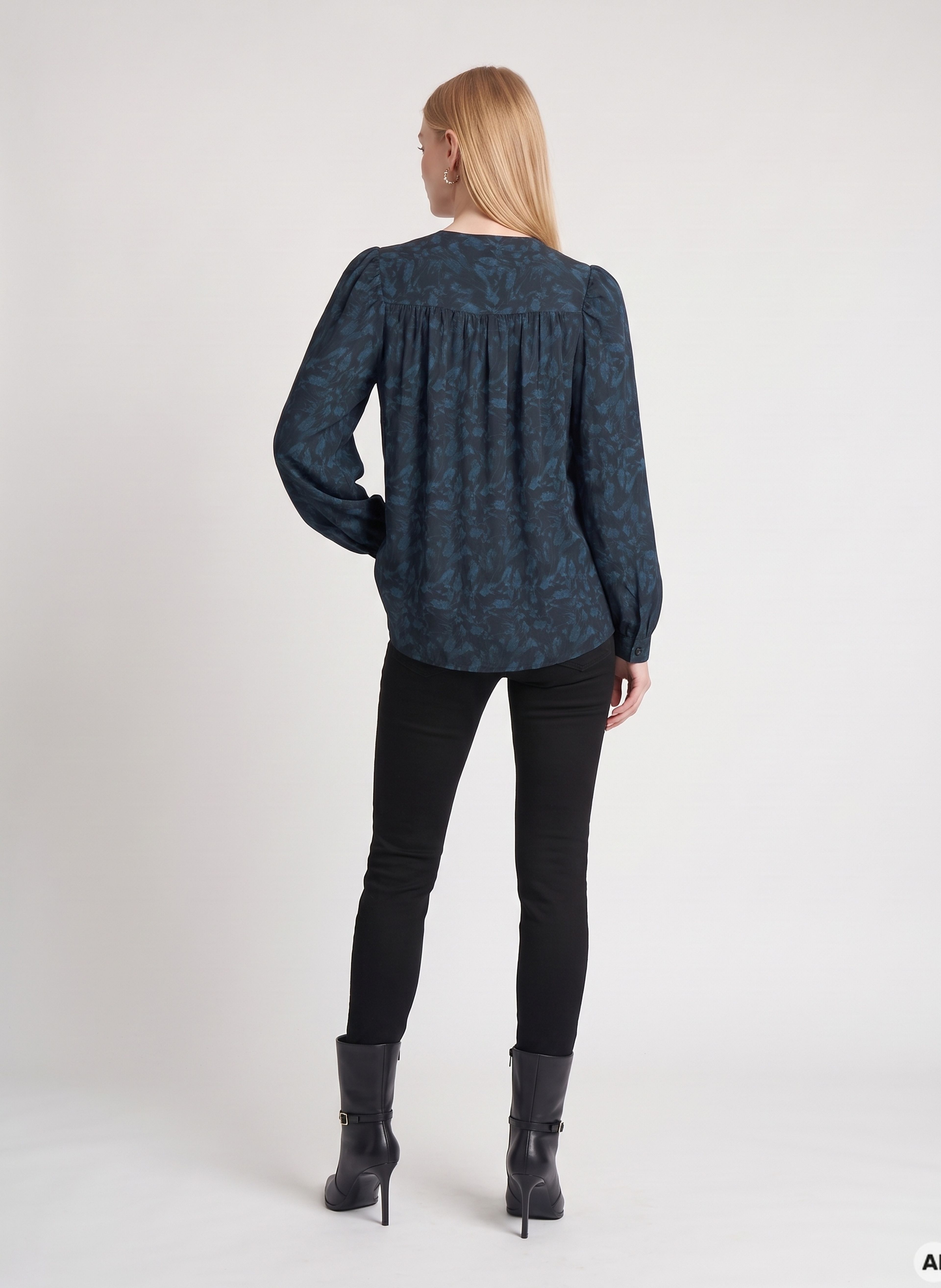 Modra ženska bluza z dolgimi rokavi ORSAY - 002