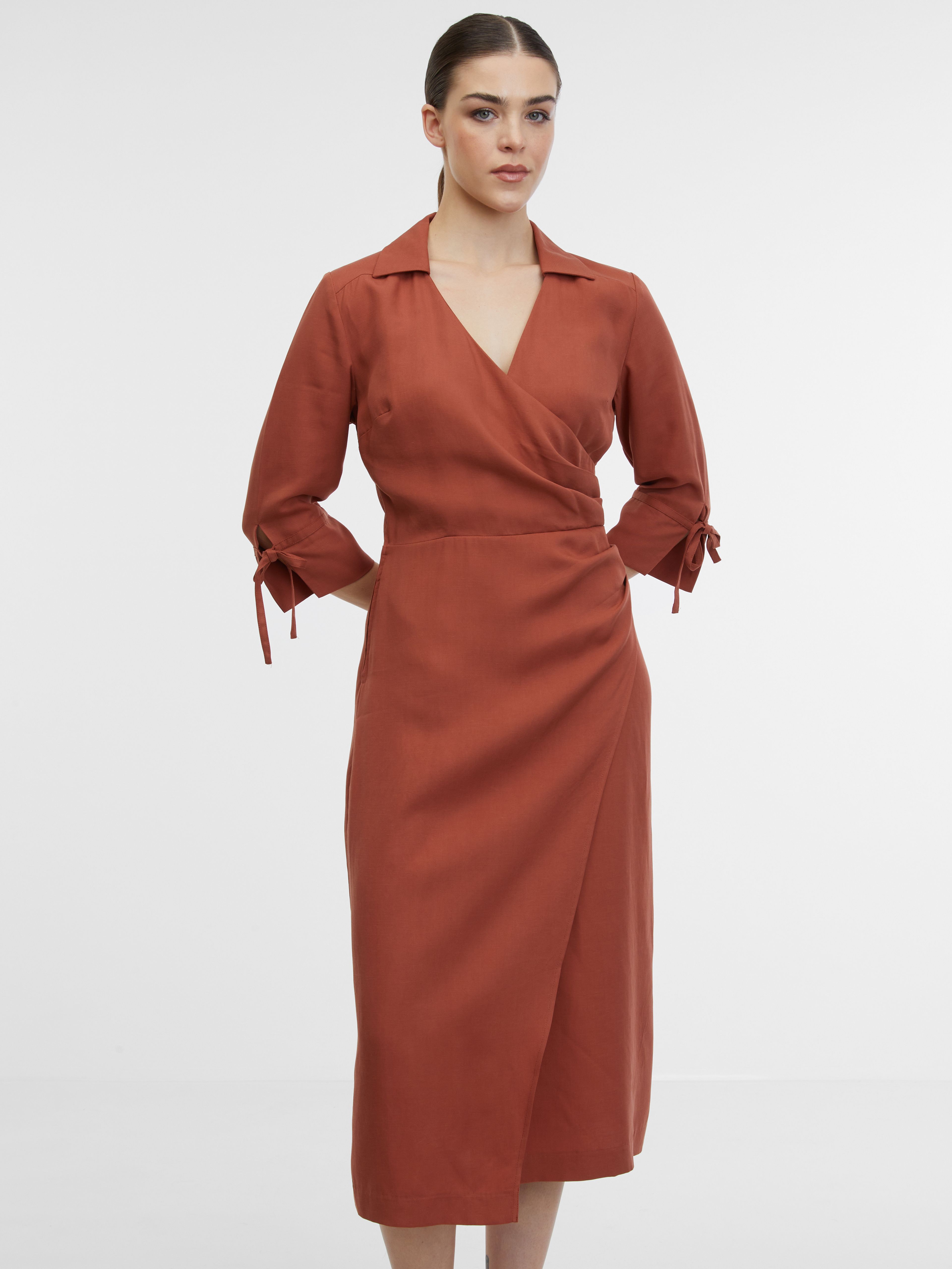 Braunes Damen-Wickelkleid ORSAY