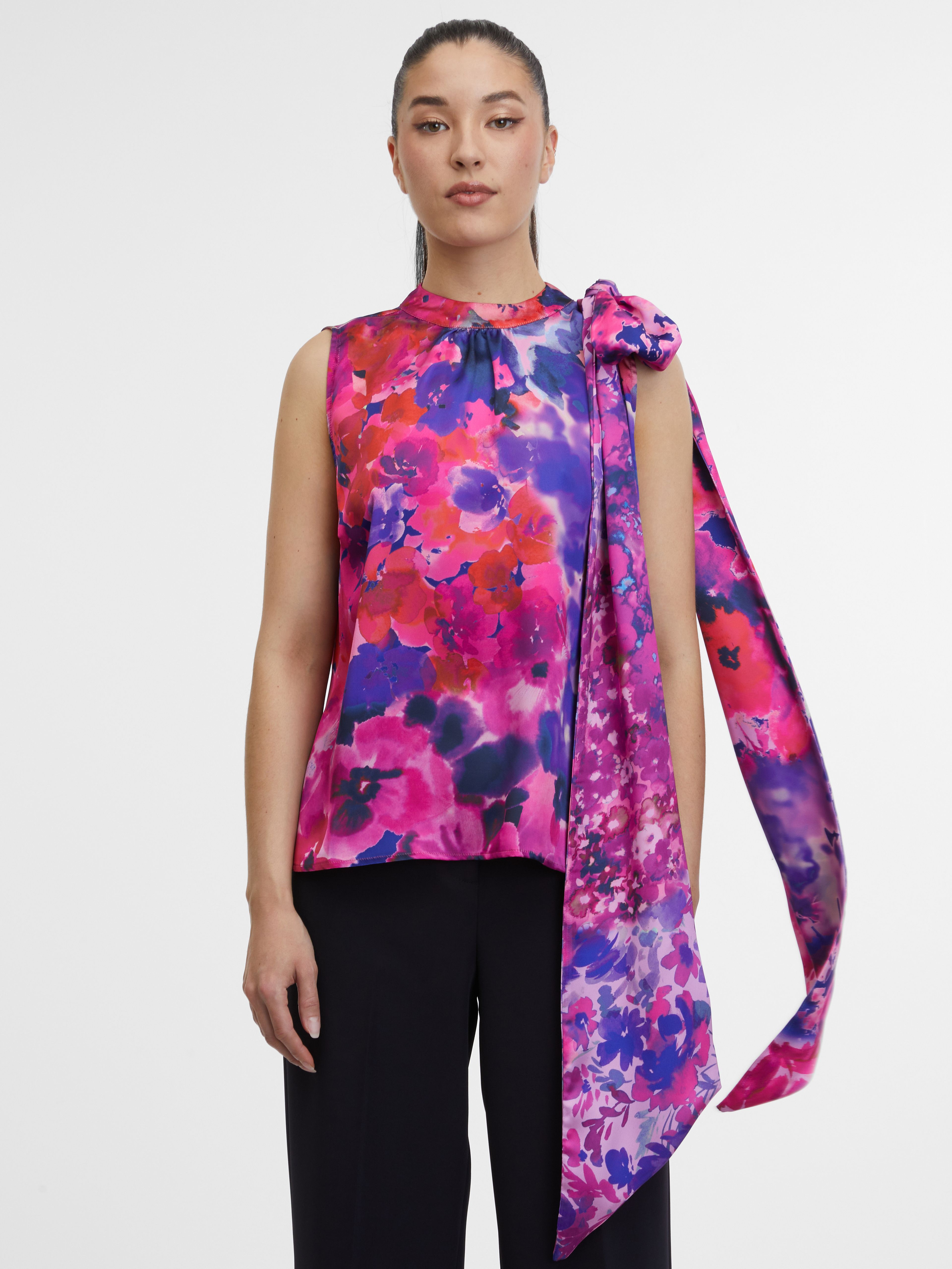 Top floral de femei mov ORSAY