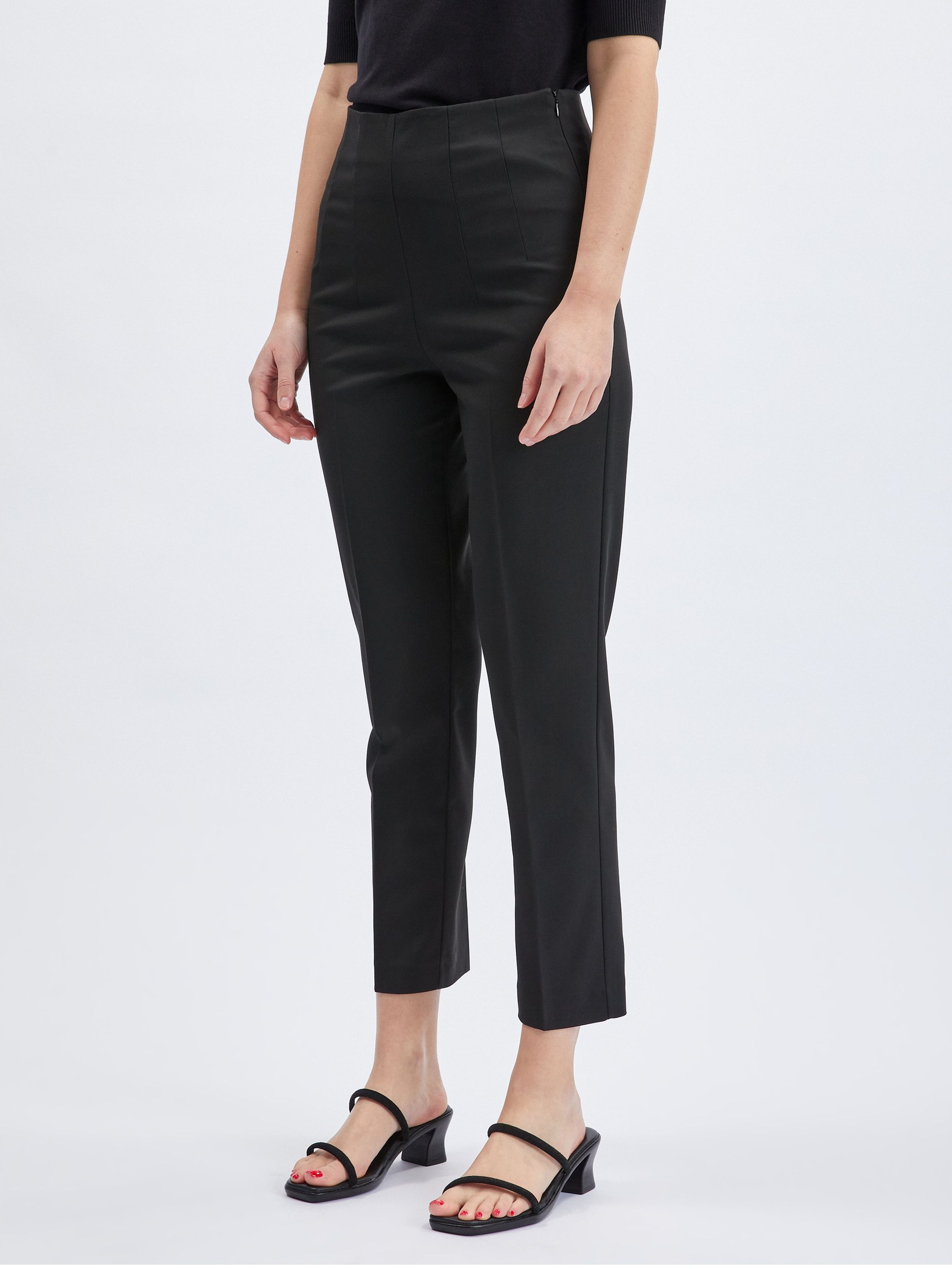 Czarne damskie spodnie cropped ORSAY