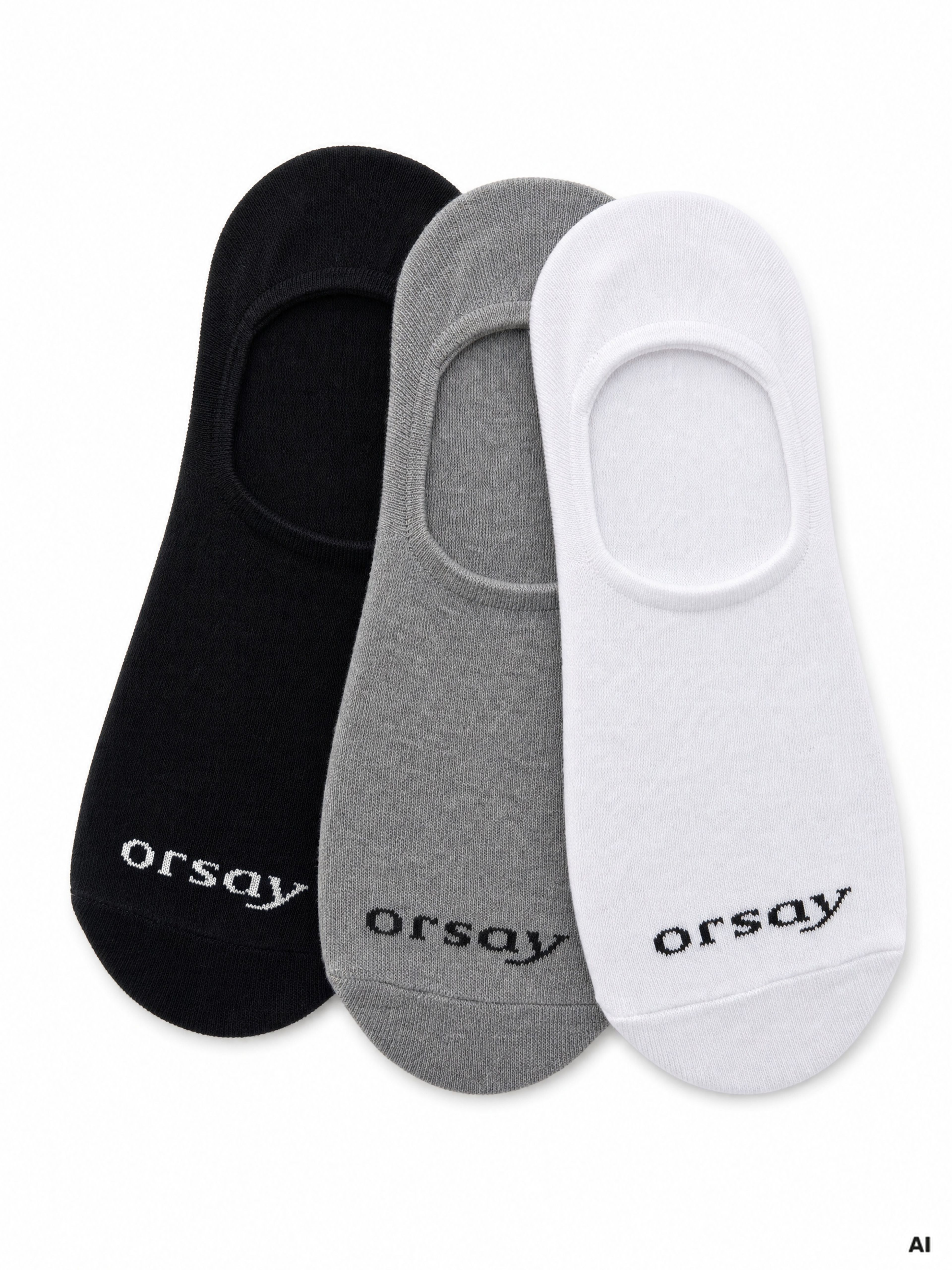 Wielokolorowe damskie stopki 3 pary ORSAY - 002