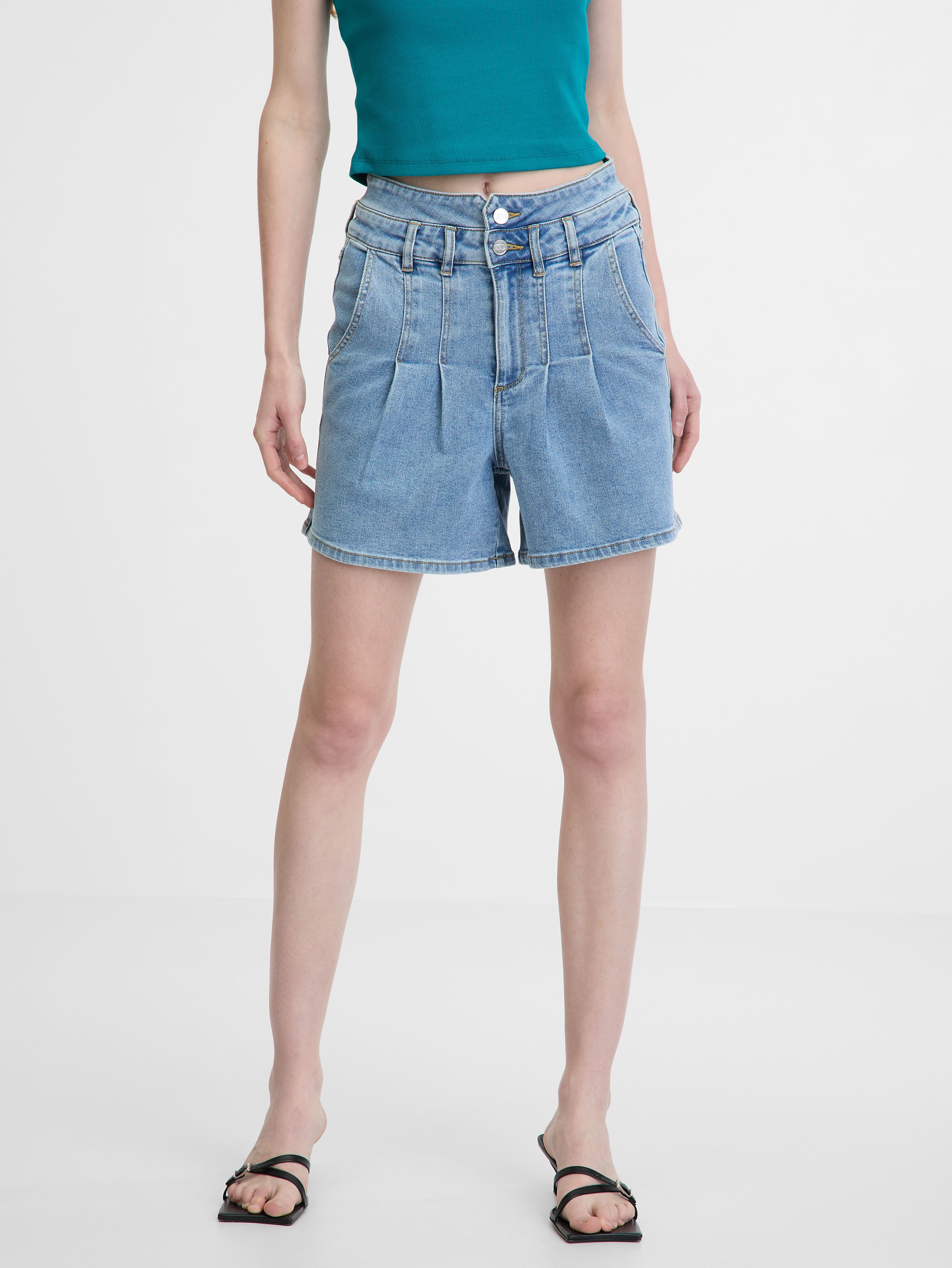 Hellblaue Damen Denim-Shorts ORSAY