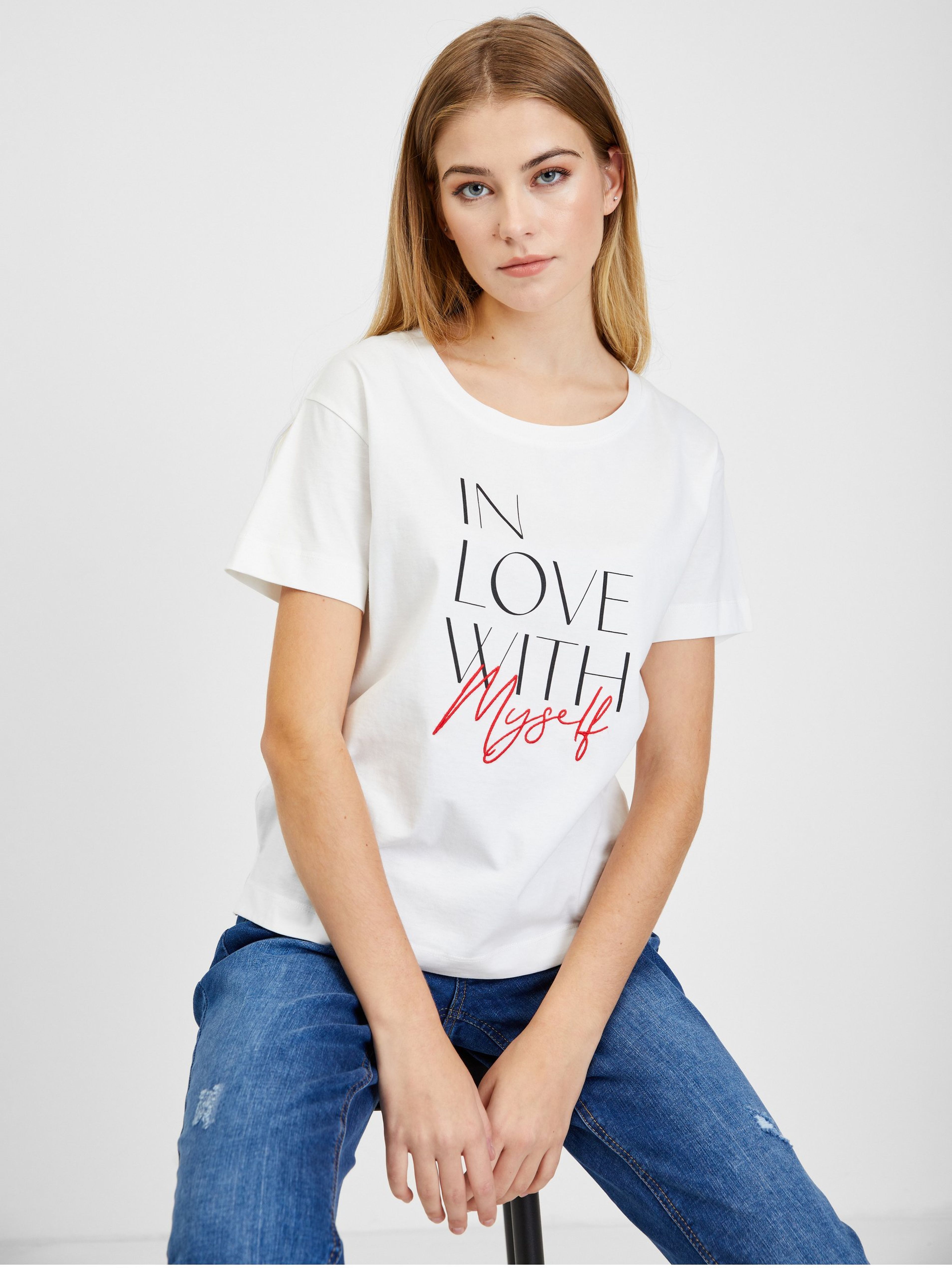 Weißes Damen-T-Shirt ORSAY