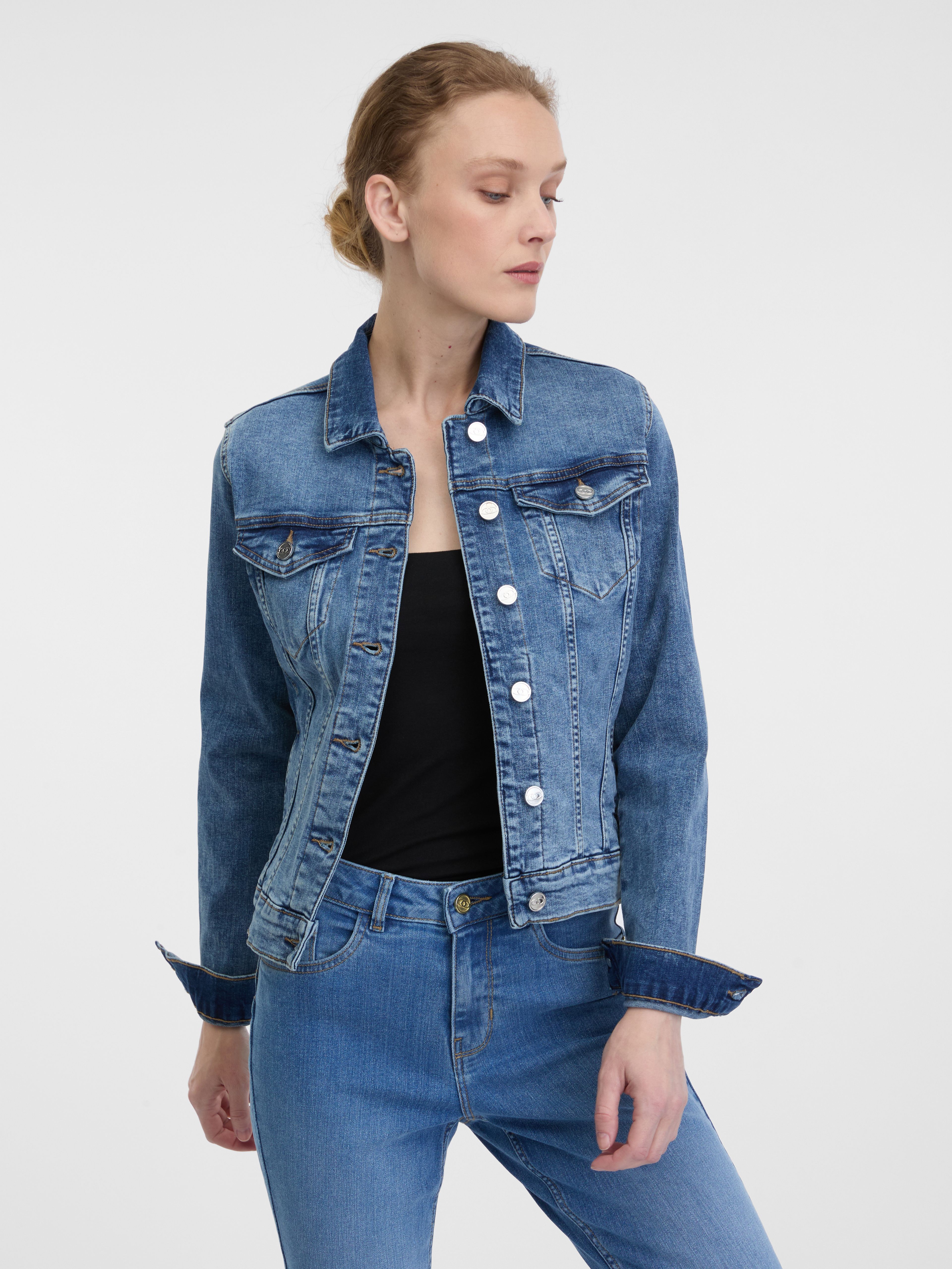 Hellblaue Damen-Jeansjacke ORSAY