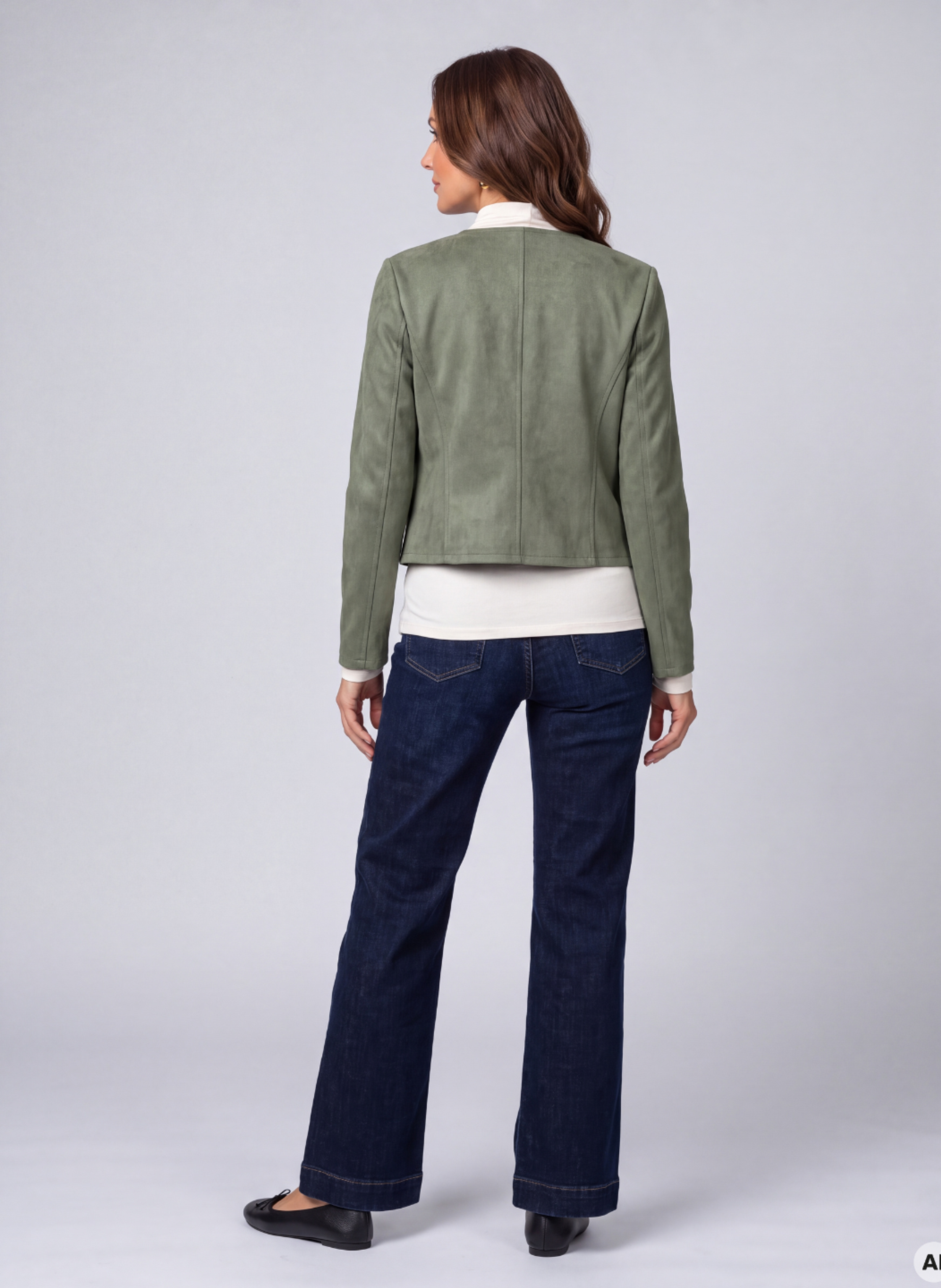 Khakifarbenes Damen-Bolero mit langen Ärmeln ORSAY - 003