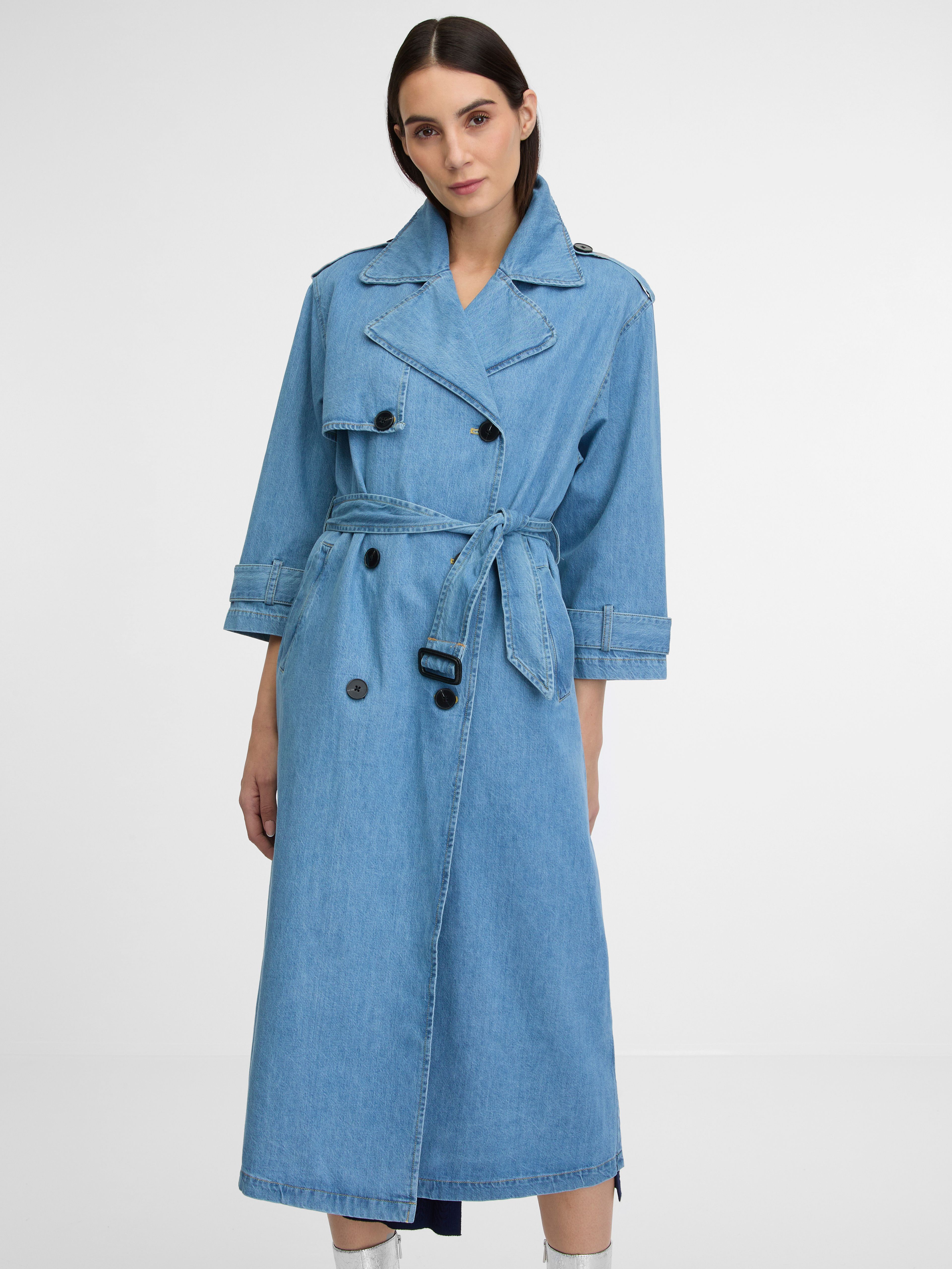 Trench din denim albastru pentru femei ORSAY