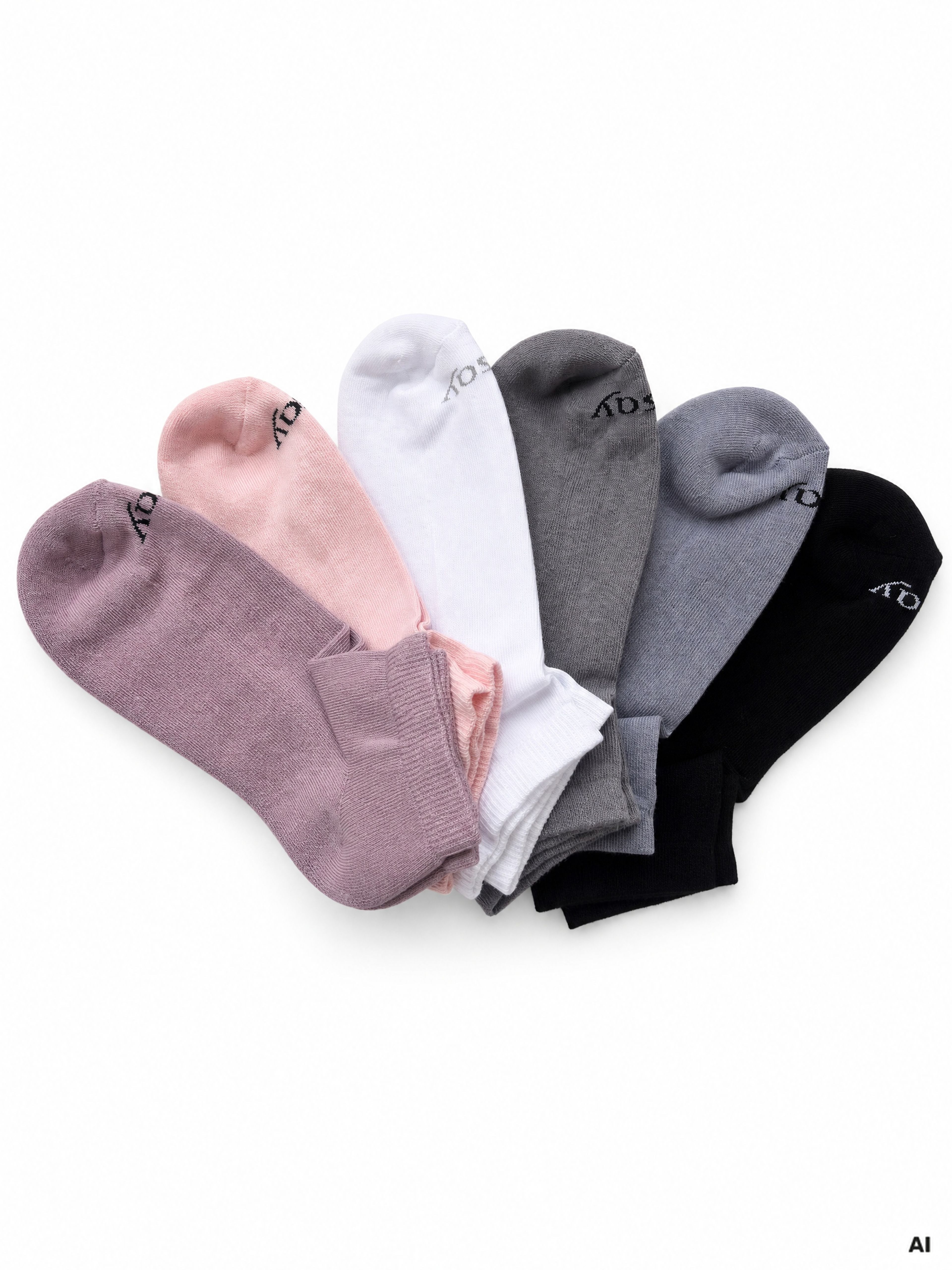 Mehrfarbige Damen-Knöchelsocken 6er-Pack ORSAY - 002